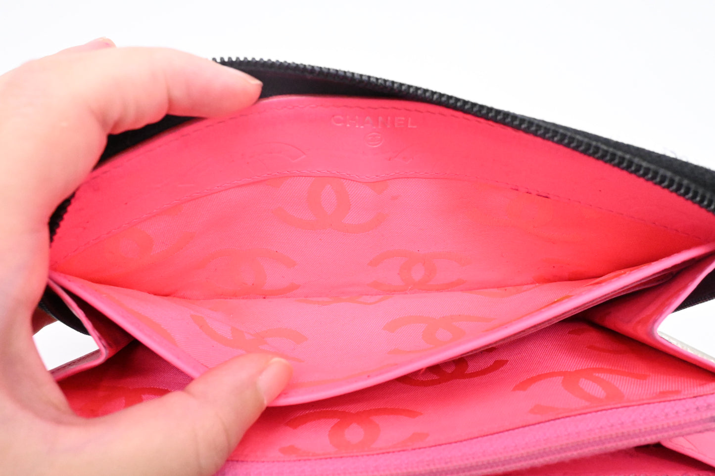 Chanel Cambon Wallet in Black Matelasse Leather