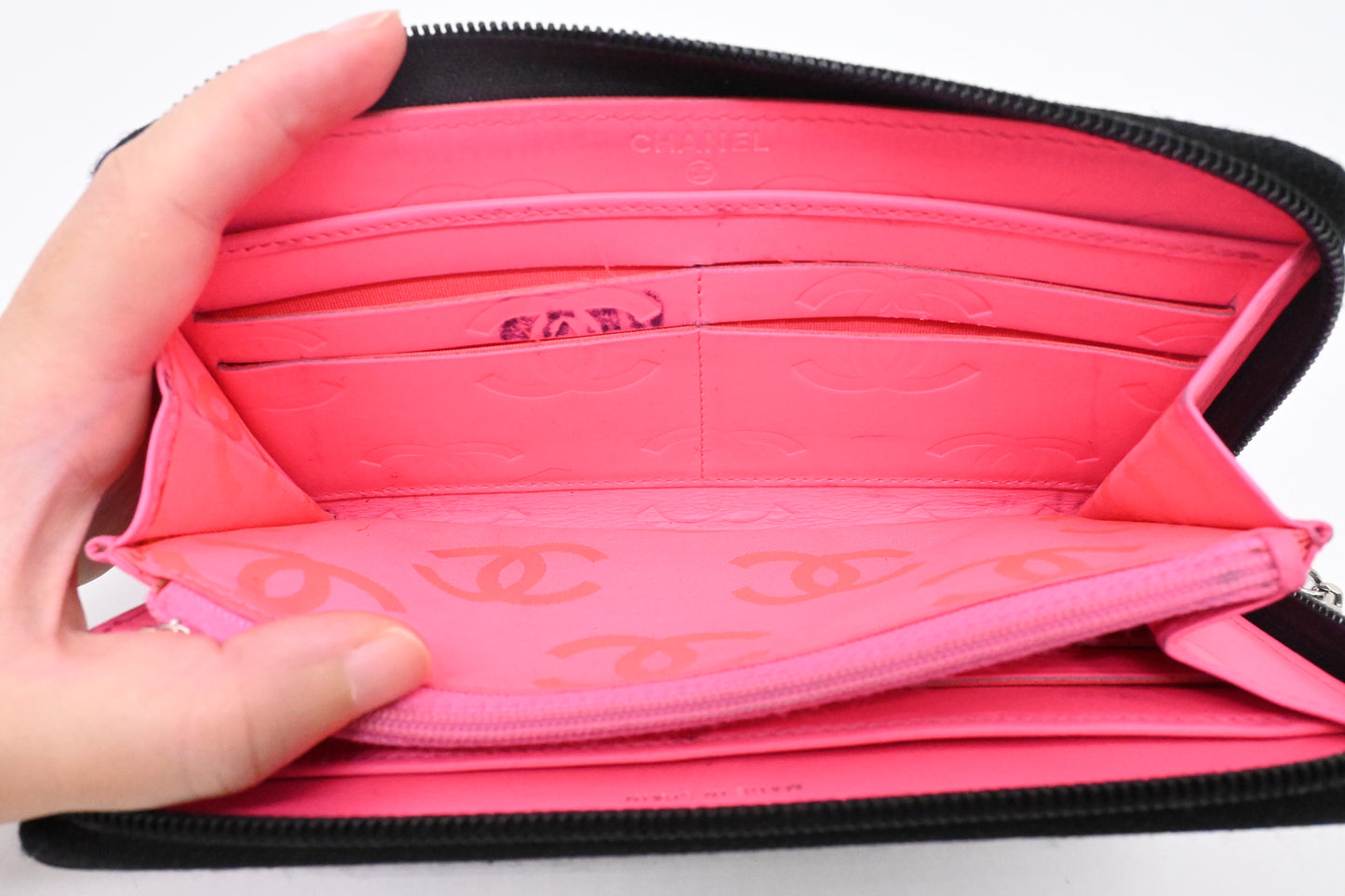 Chanel Cambon Wallet in Black Matelasse Leather