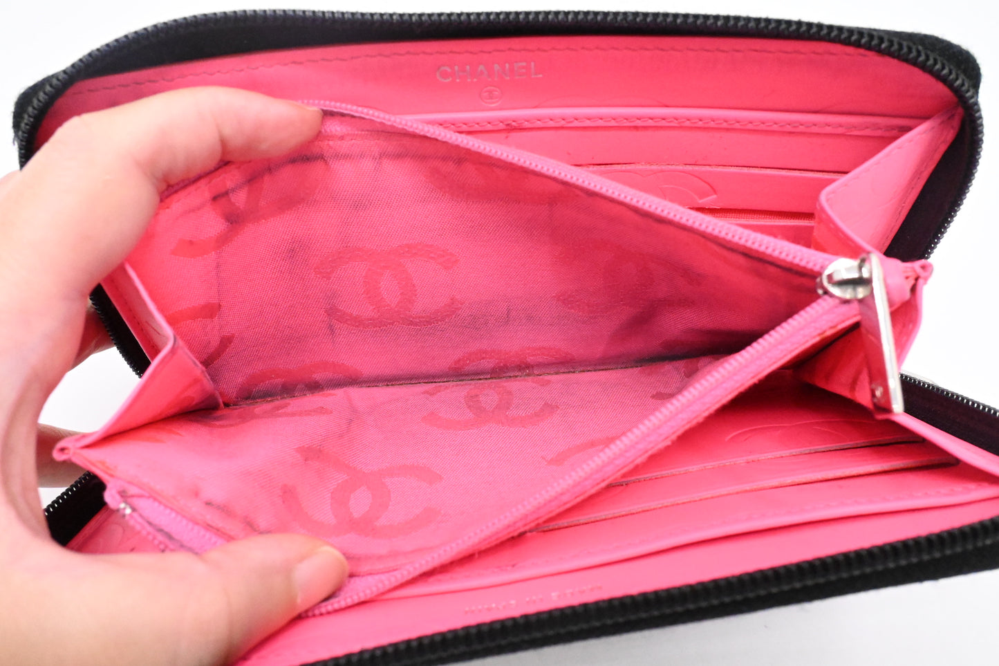 Chanel Cambon Wallet in Black Matelasse Leather