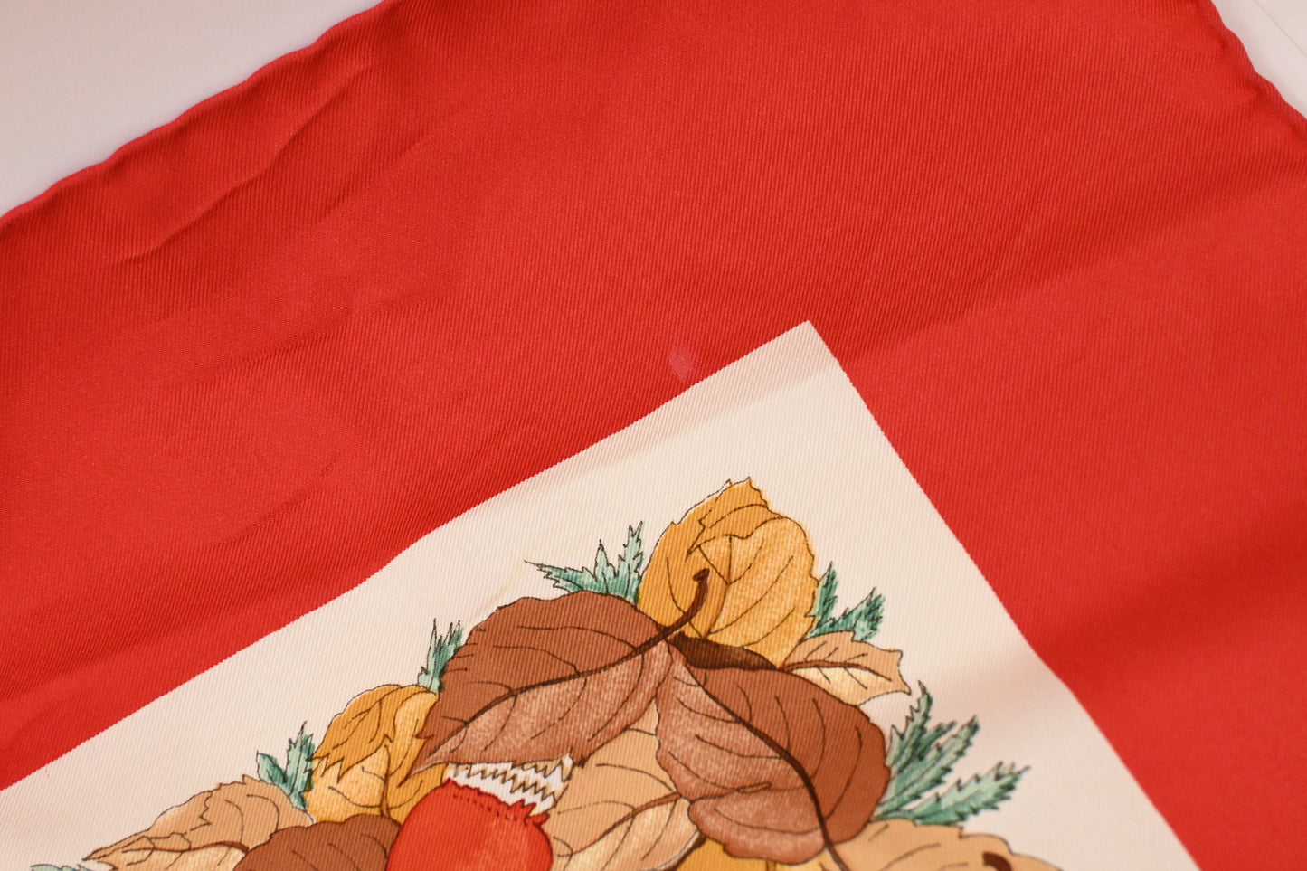 Gucci Floral Scarf in Red Silk