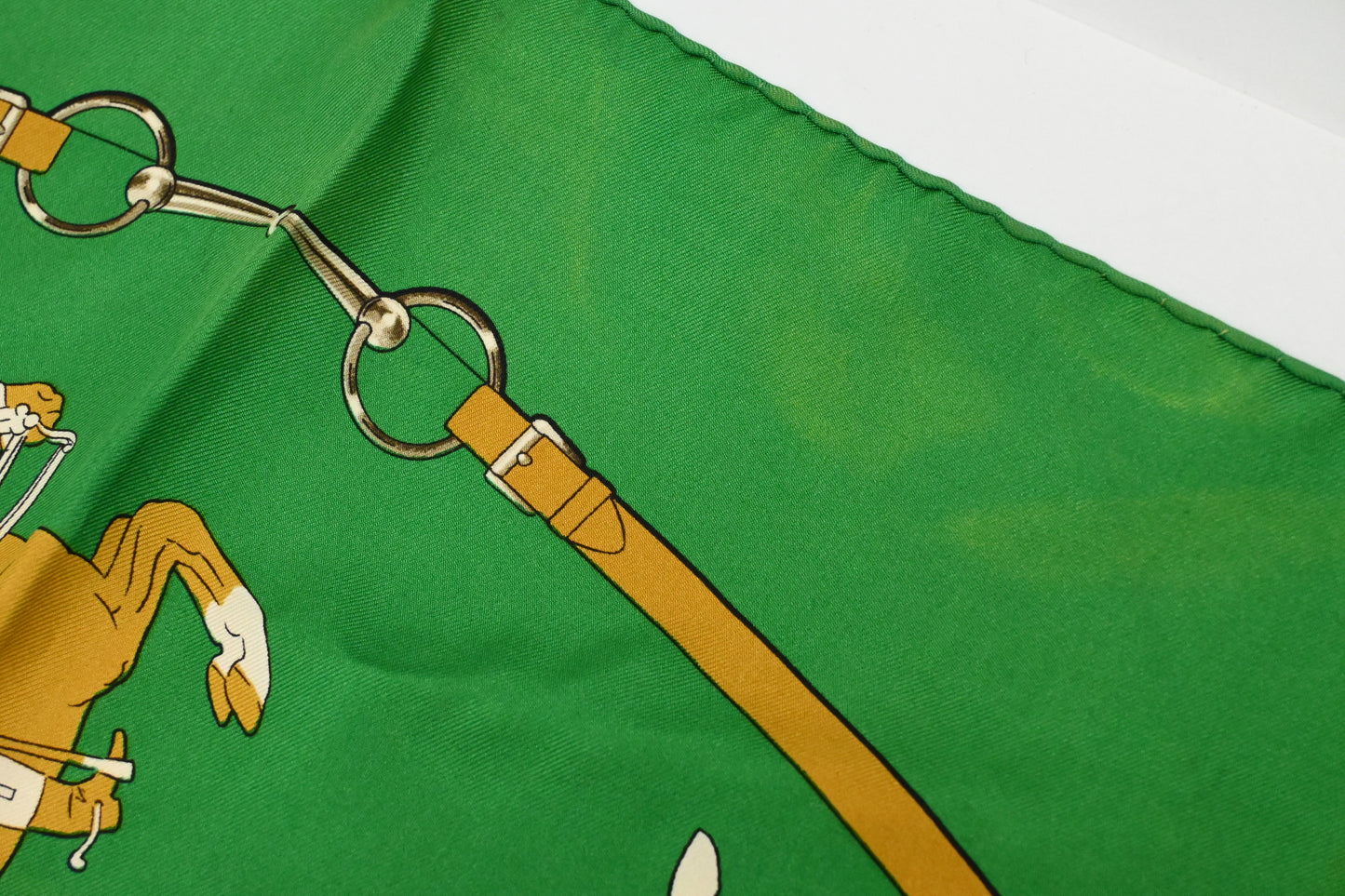 Hermes 'Manege' Carre 90 in Green Silk