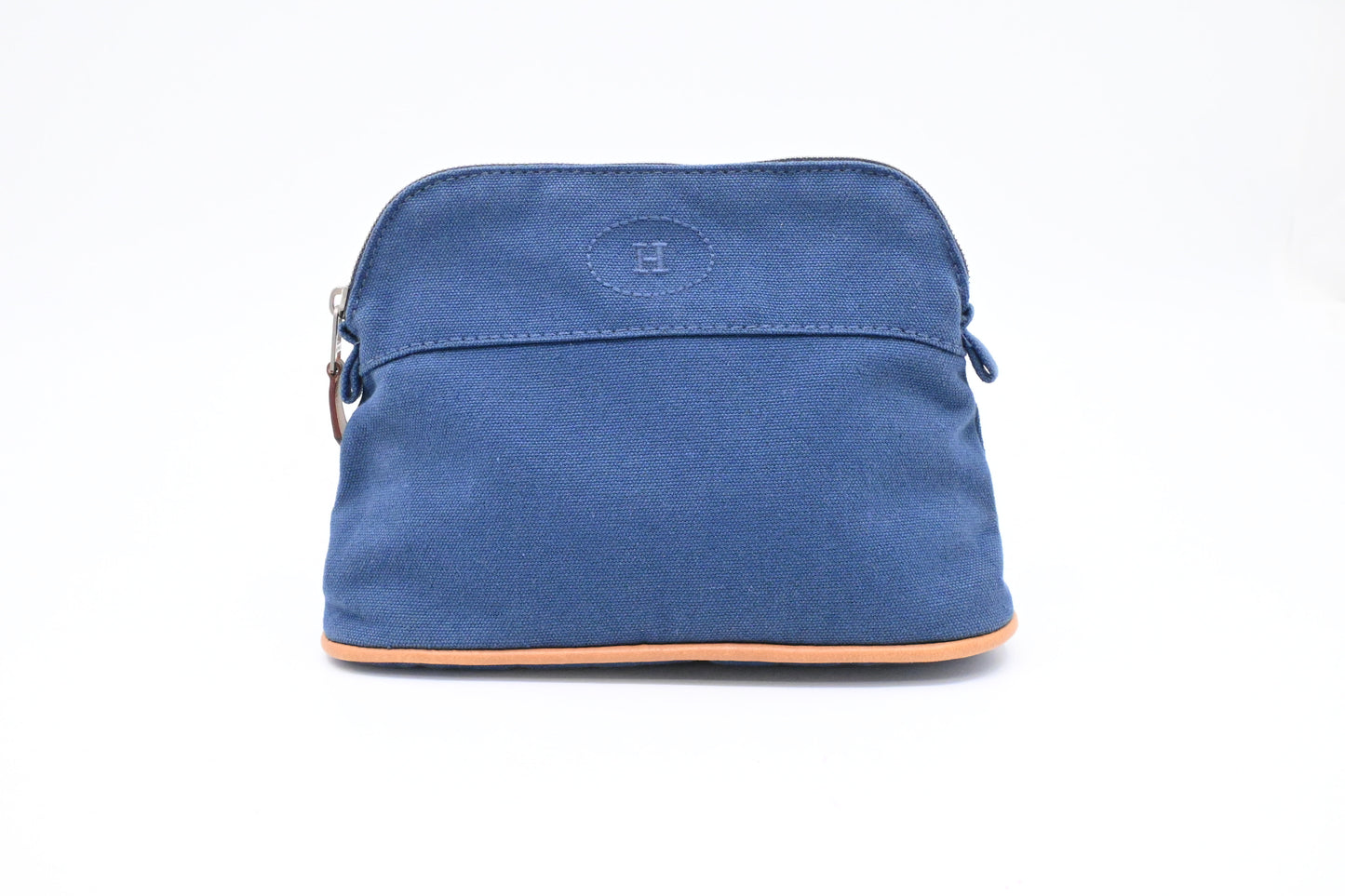 Hermes Bolide Pouch 20 in Blue Canvas