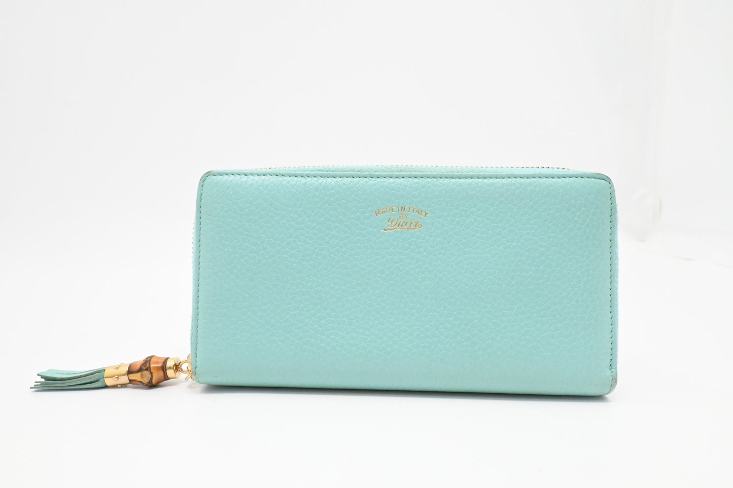 Gucci Zippy Wallet in Teal Leather