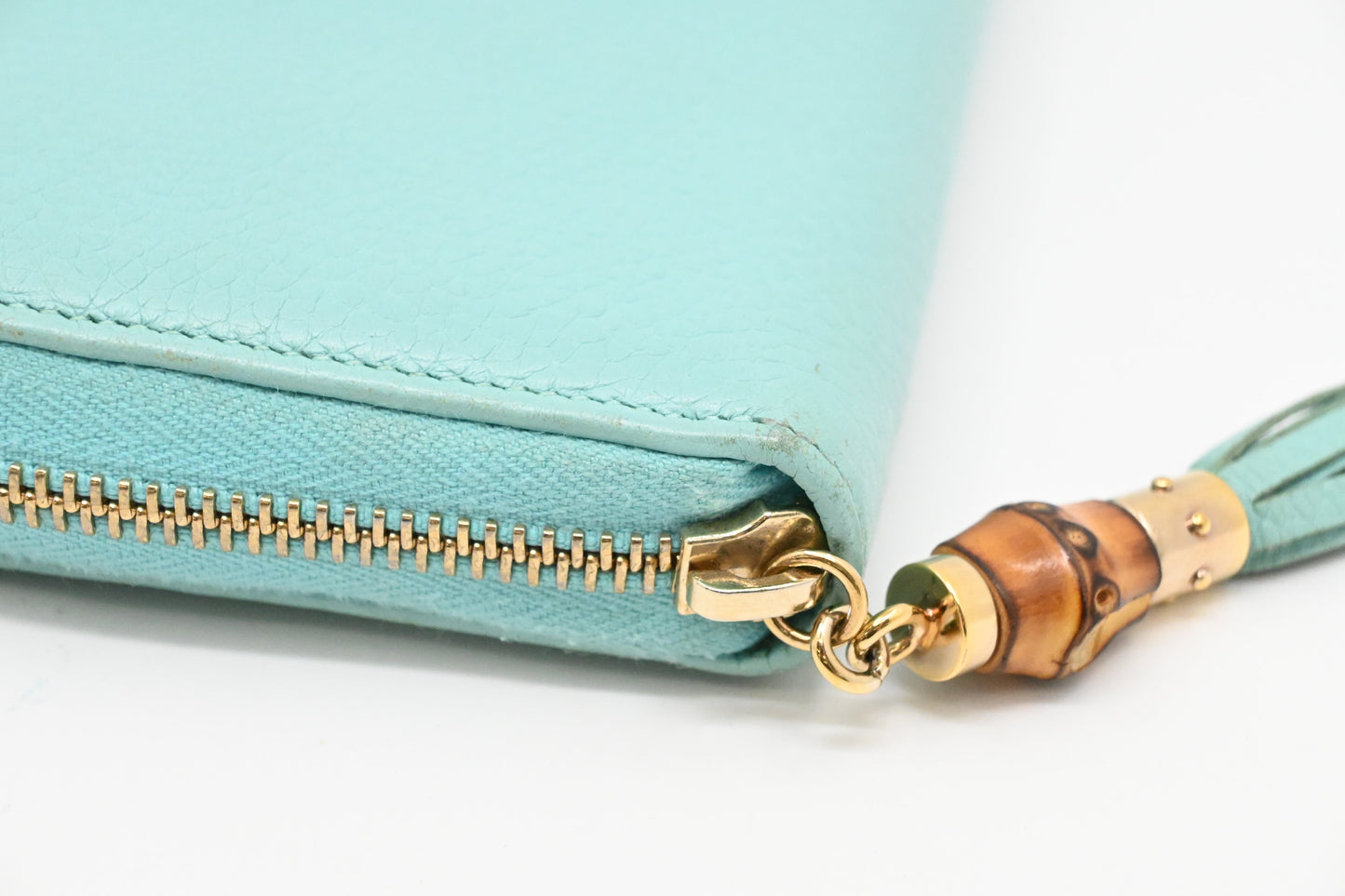 Gucci Zippy Wallet in Teal Leather