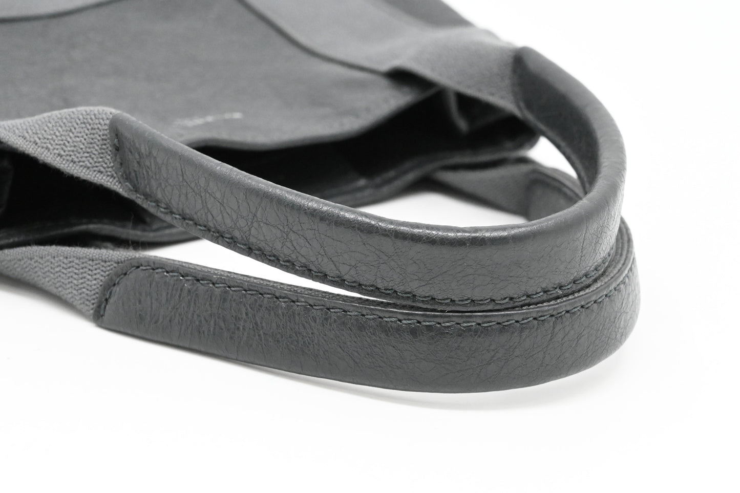 Balenciaga Navy Cabas XS Tote in Gray Leather