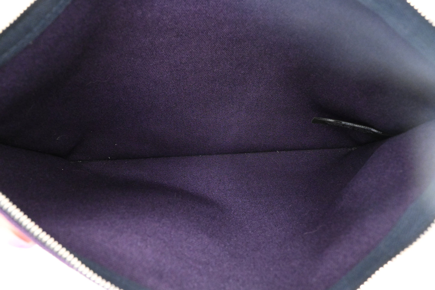 Hermes Large Bain Yachting Pouch in Purple Canvas
