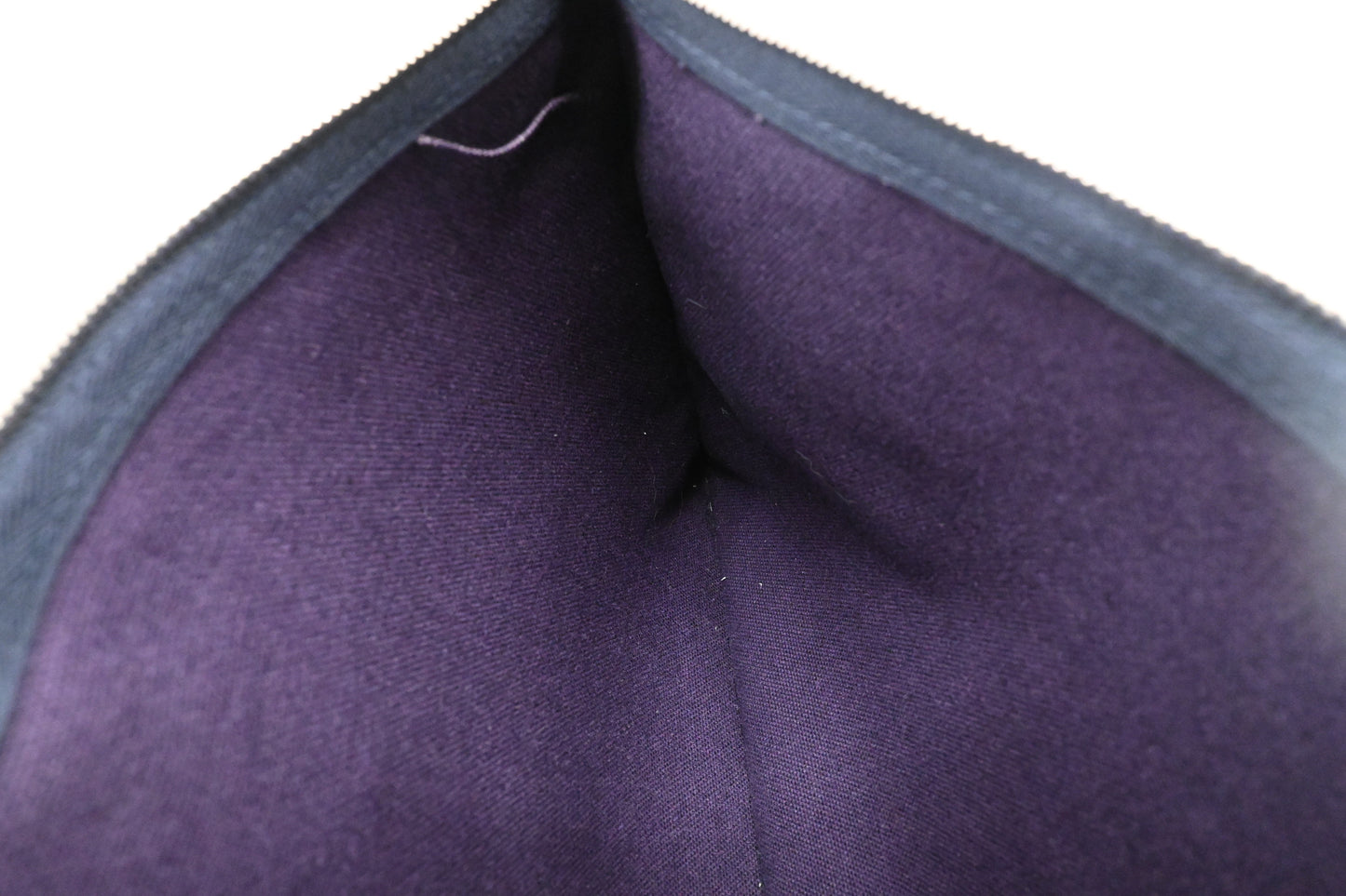 Hermes Large Bain Yachting Pouch in Purple Canvas