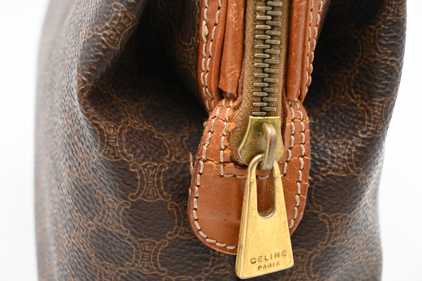 Celine Pouch in Macadam Canvas