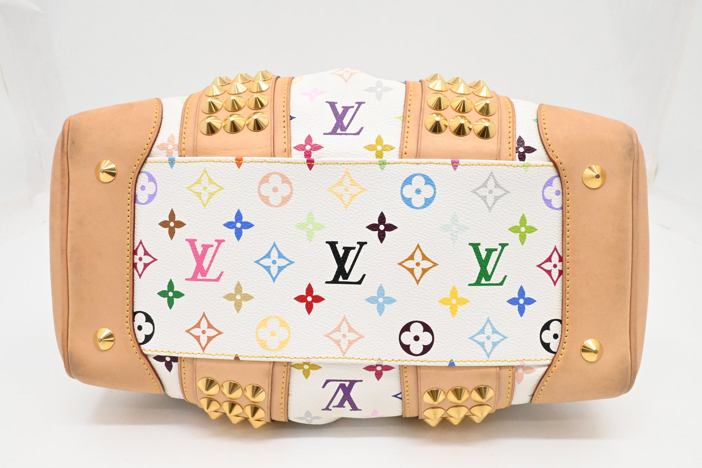 Louis Vuitton Courtney MM in White Multicolor Monogram Canvas