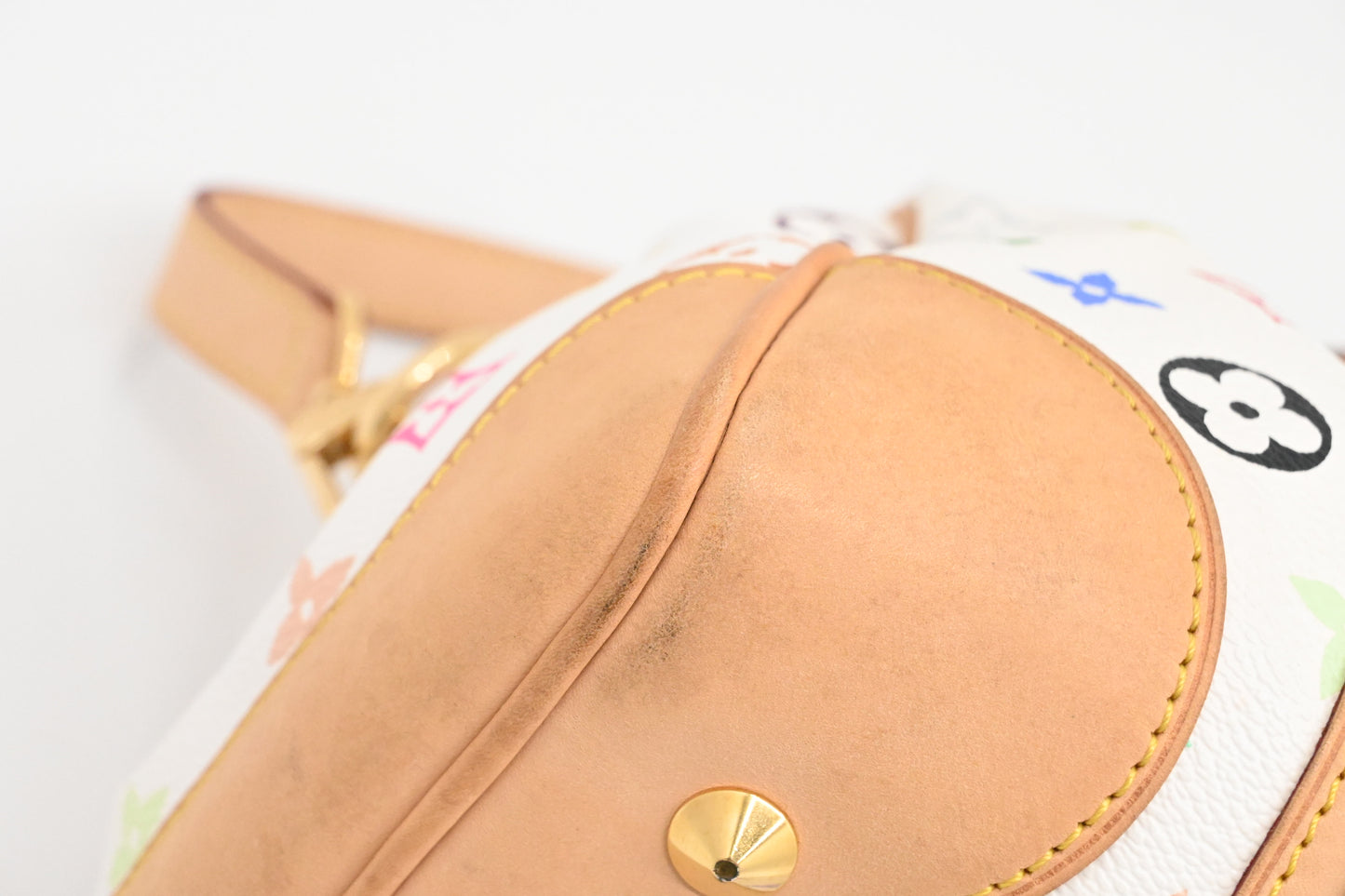 Louis Vuitton Courtney MM in White Multicolor Monogram Canvas
