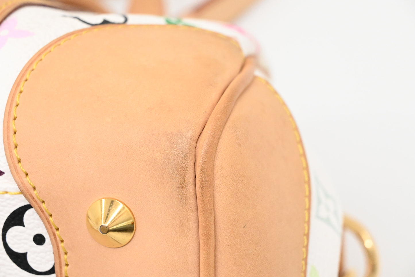 Louis Vuitton Courtney MM in White Multicolor Monogram Canvas