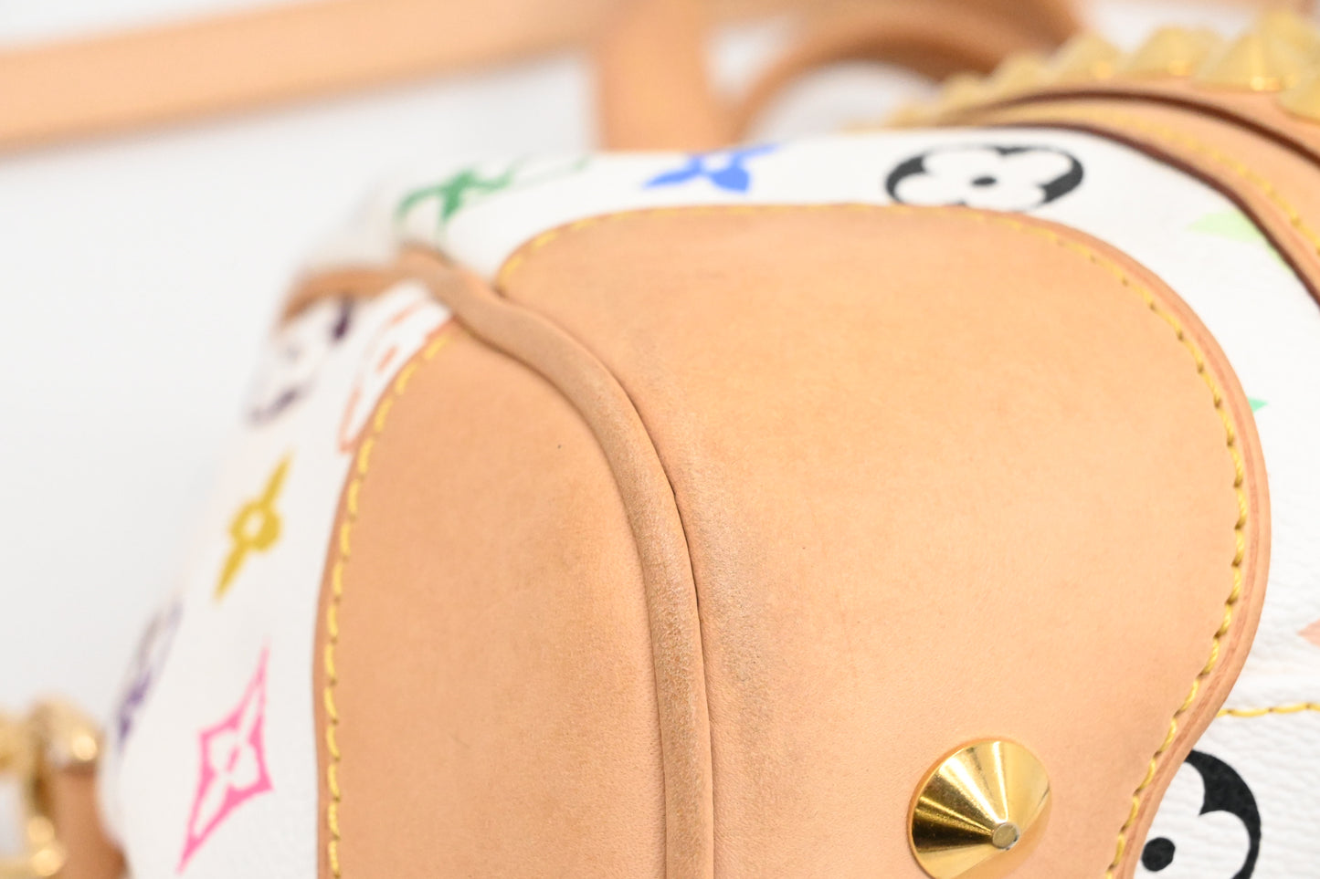 Louis Vuitton Courtney MM in White Multicolor Monogram Canvas