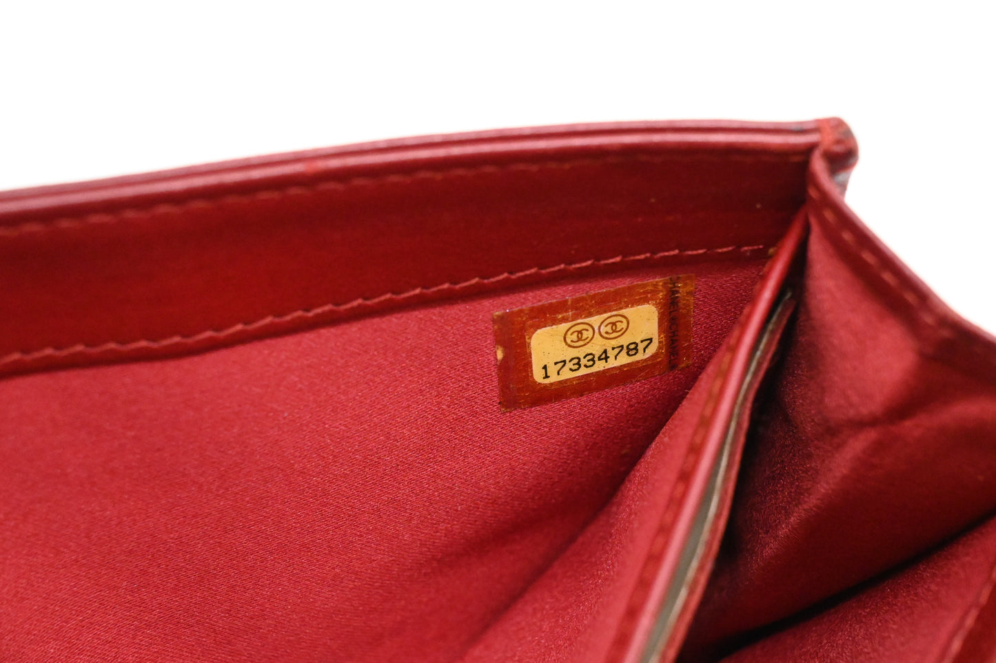 Chanel Camelia Long Wallet in Red Leather