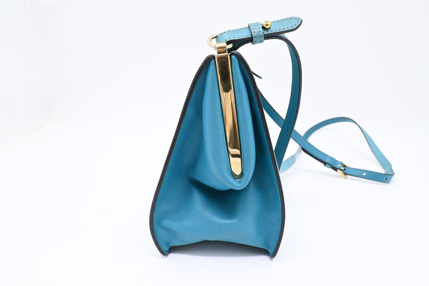 Prada Crossbody Bag in Blue Saffiano Leather