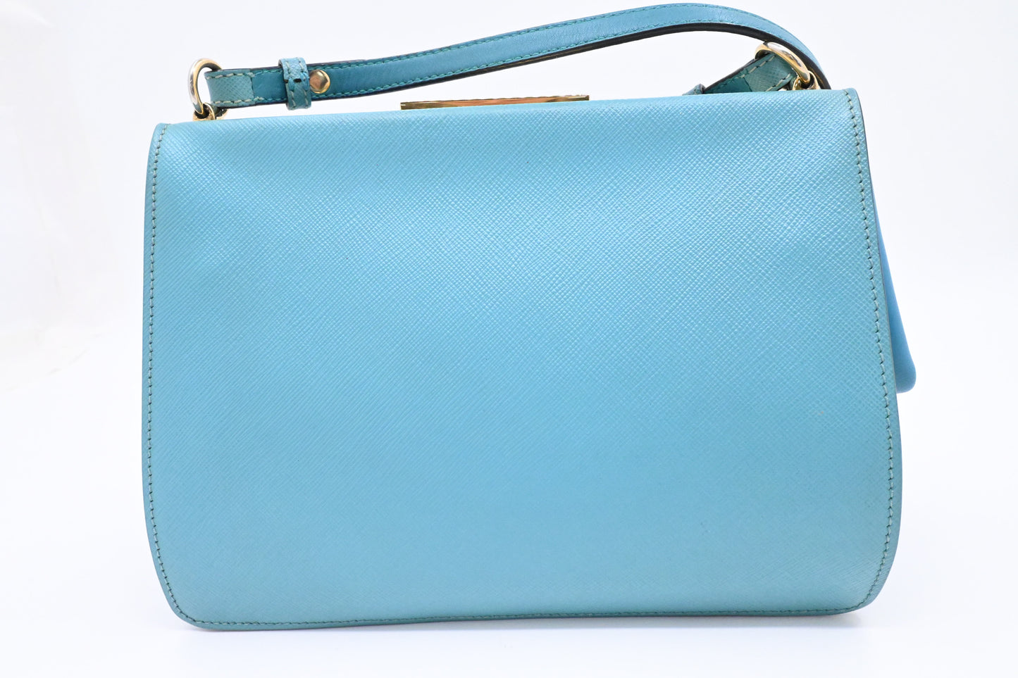 Prada Crossbody Bag in Blue Saffiano Leather