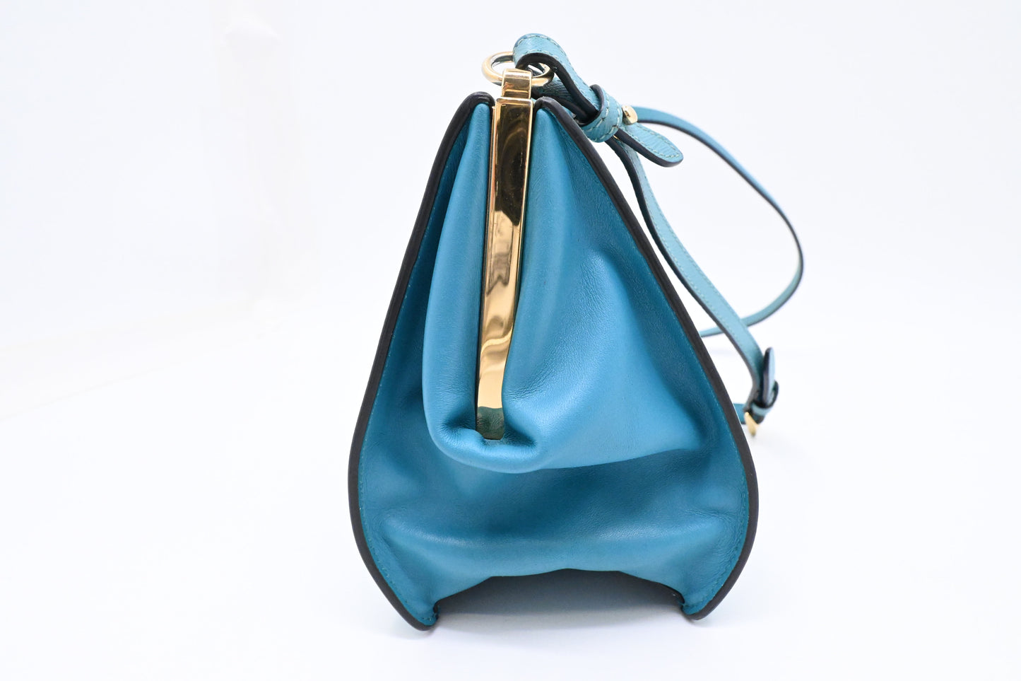 Prada Crossbody Bag in Blue Saffiano Leather