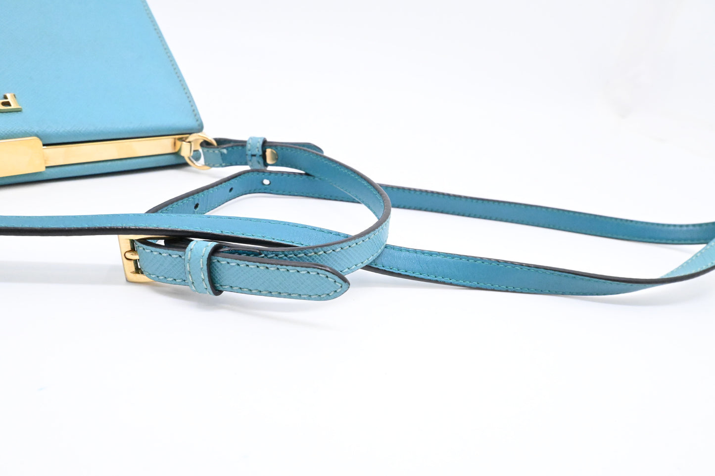 Prada Crossbody Bag in Blue Saffiano Leather