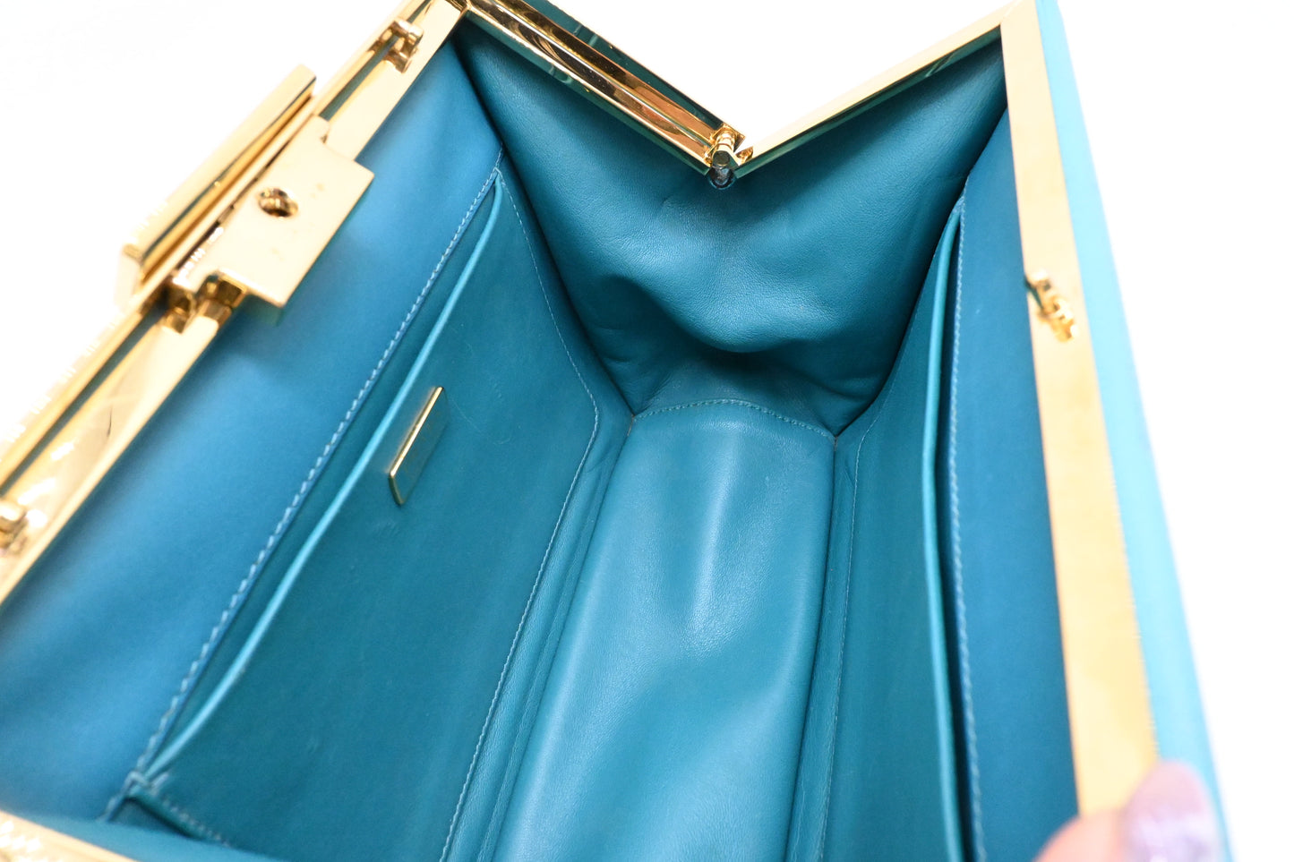 Prada Crossbody Bag in Blue Saffiano Leather