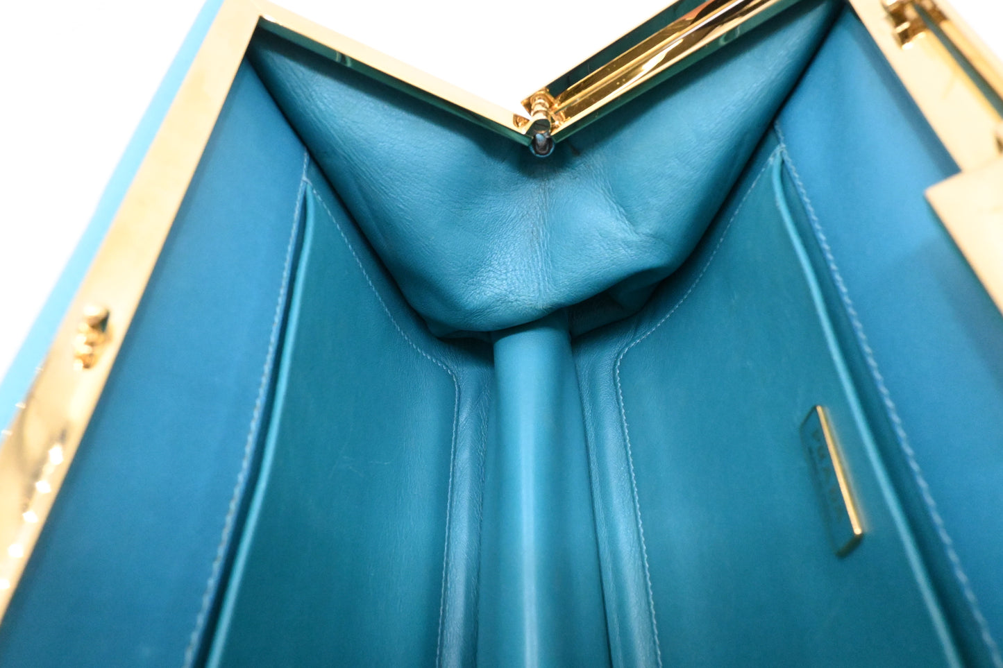 Prada Crossbody Bag in Blue Saffiano Leather