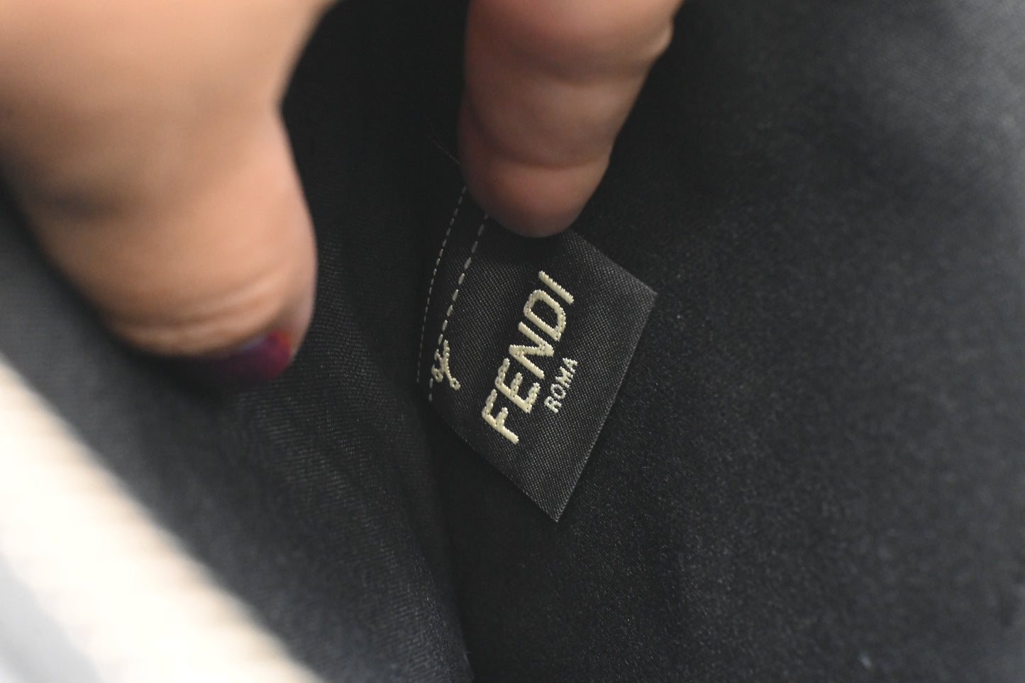 Fendi Monster Clutch in Black Leather