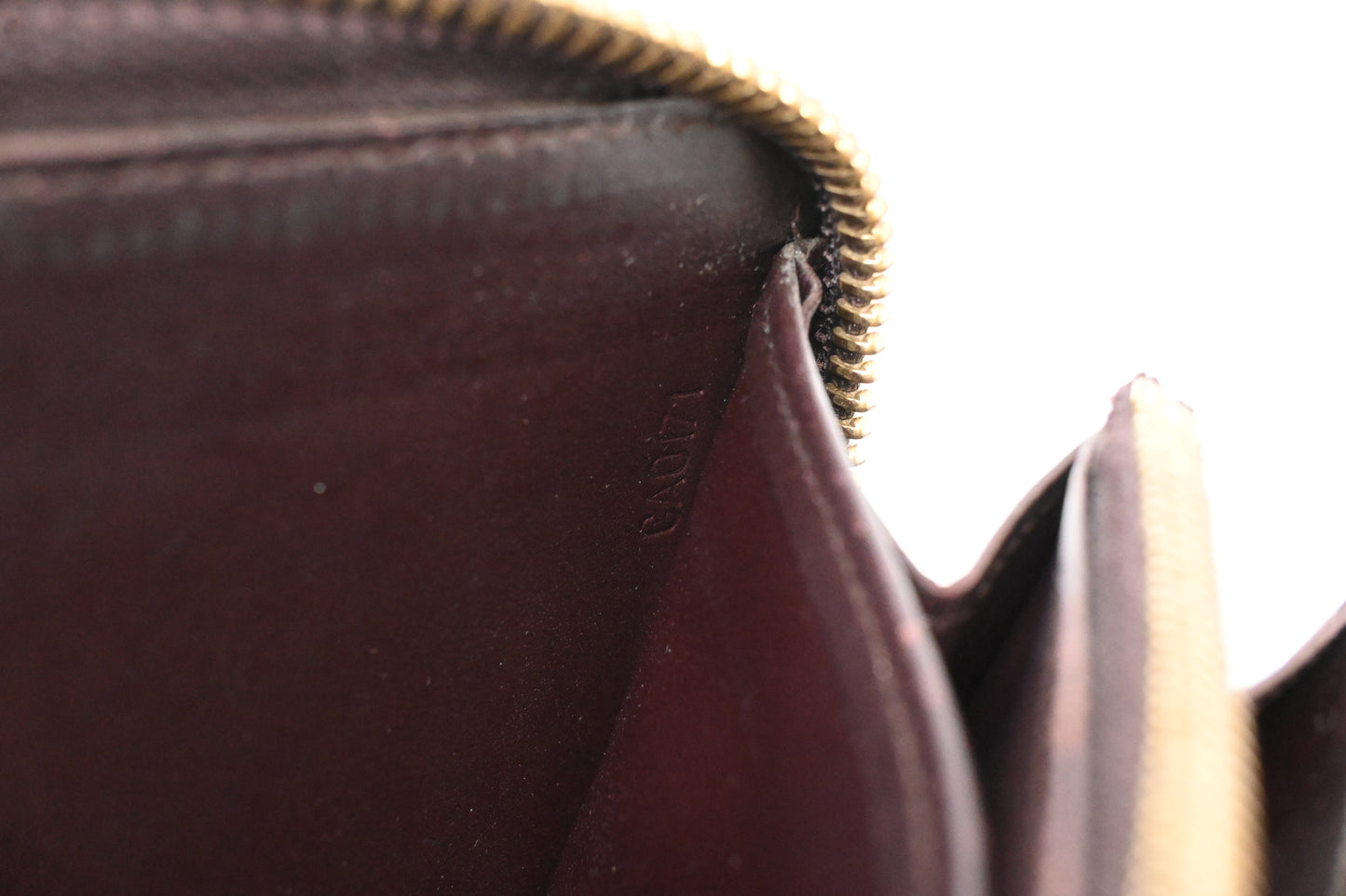 Louis Vuitton Long Zippy Wallet in Amarante Vernis Leather