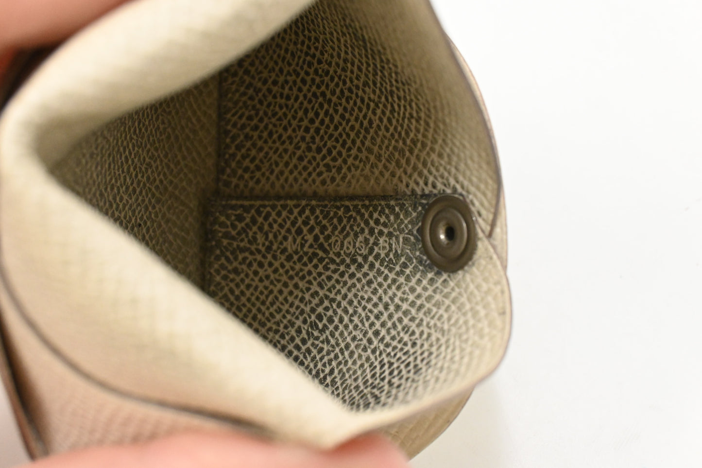 Hermes Bastia Coin Case in Cream Epsom Leather