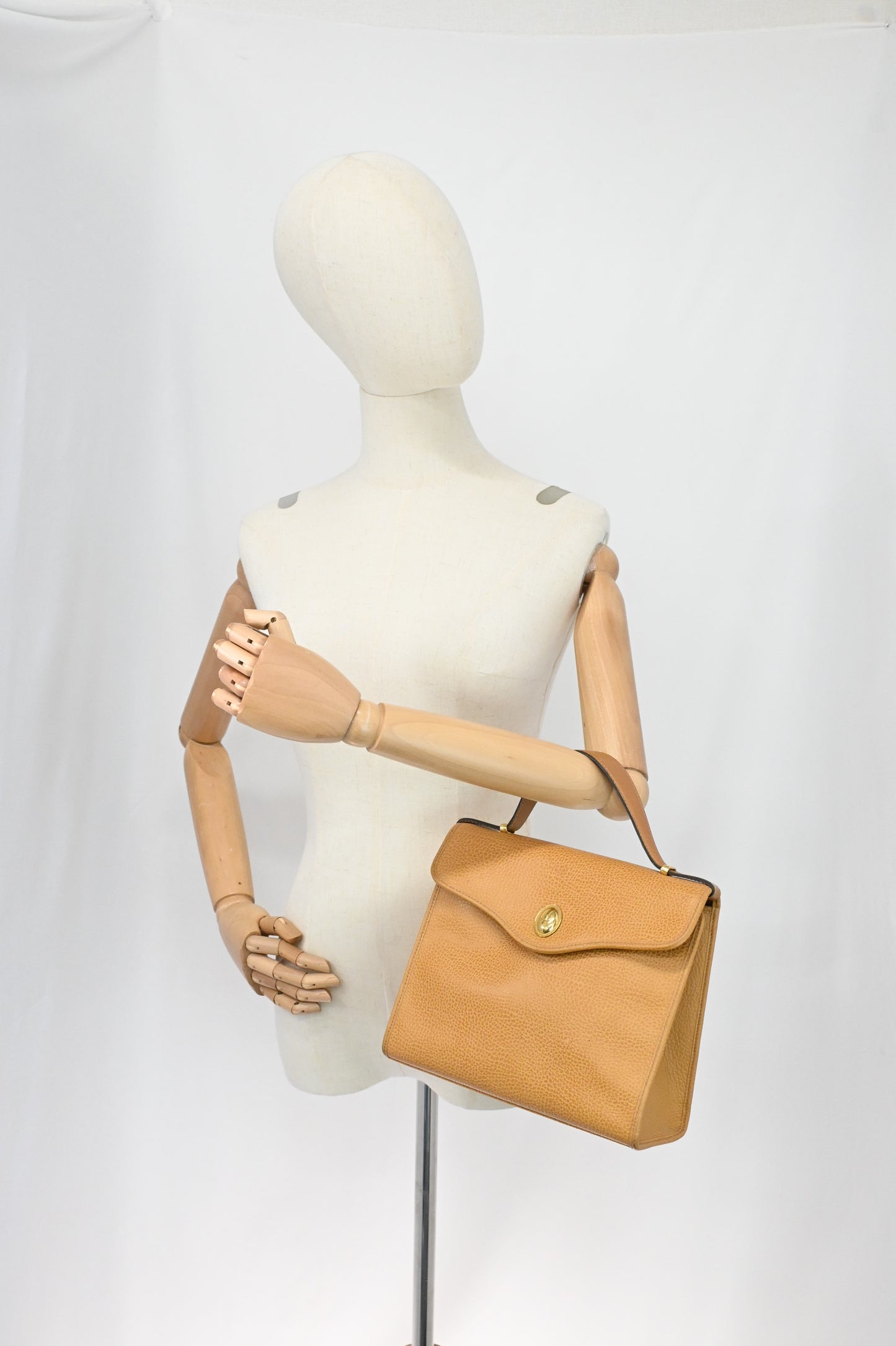 Dior Top Handle Bag in Brown Leather