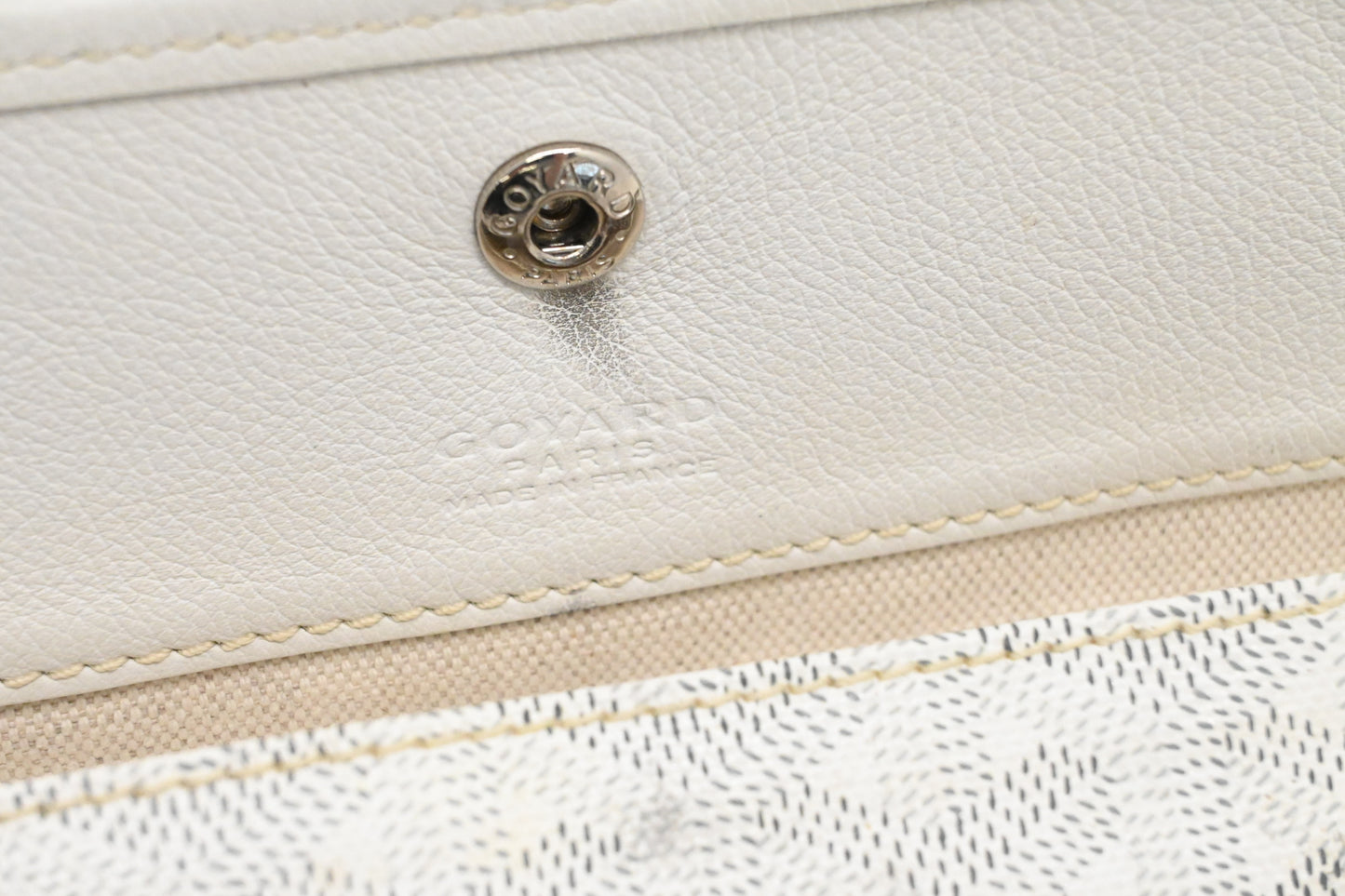 Goyard Saint Louis PM in White Goyardine Canvas