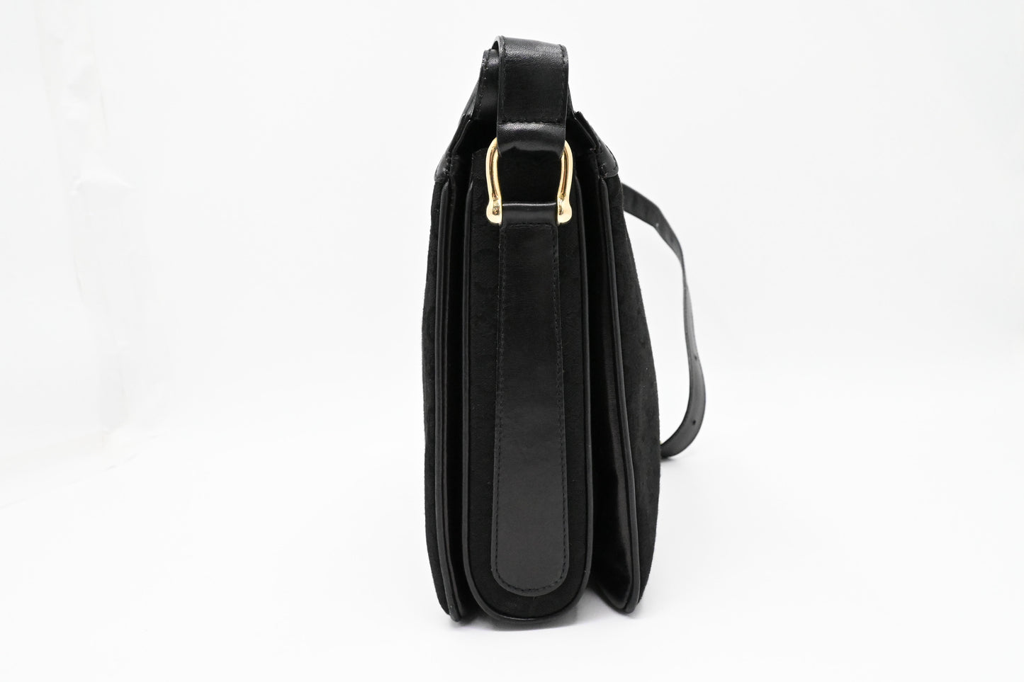 Celine Shoulder Bag in Black Canvas
