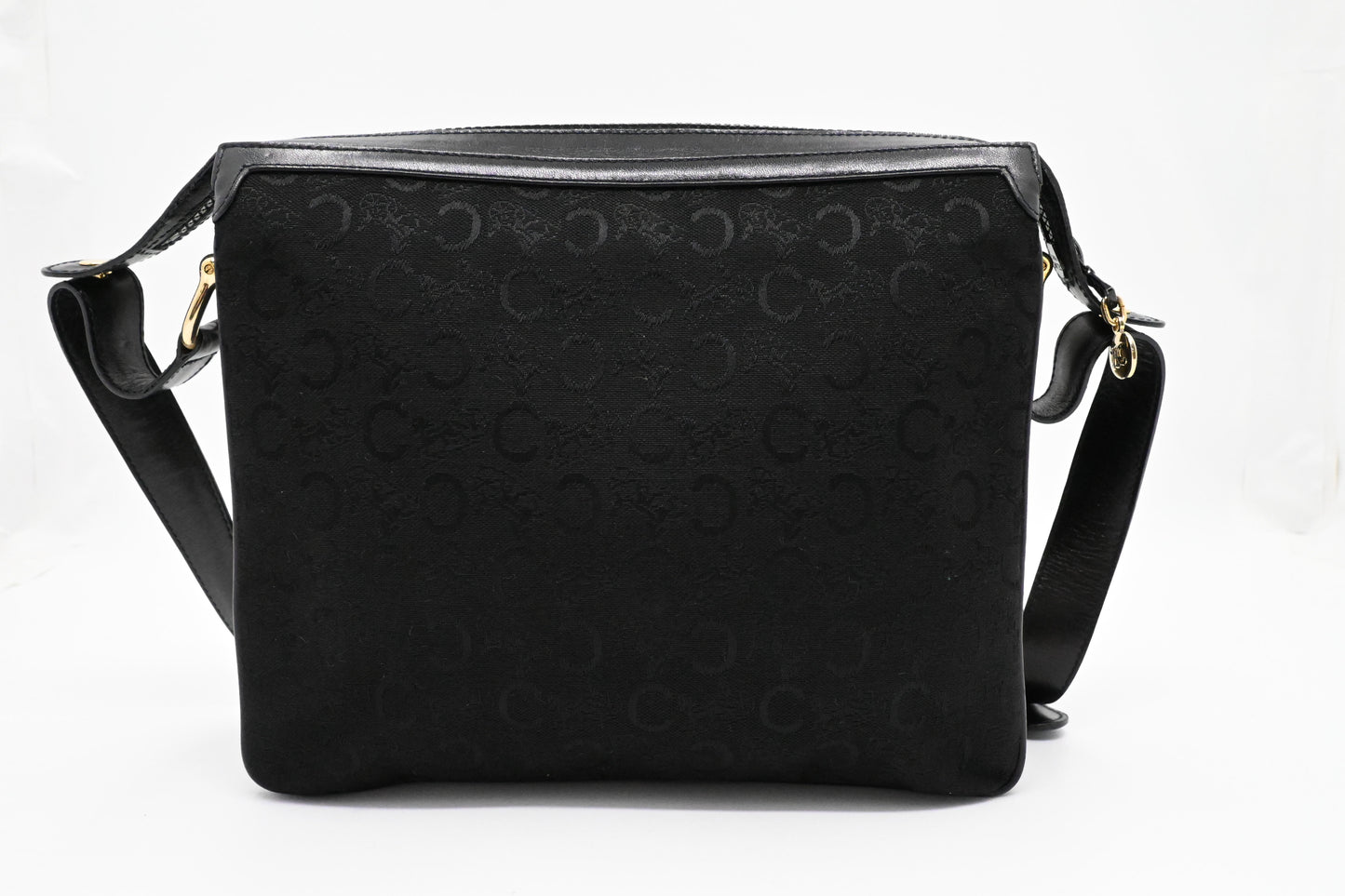 Celine Shoulder Bag in Black Canvas