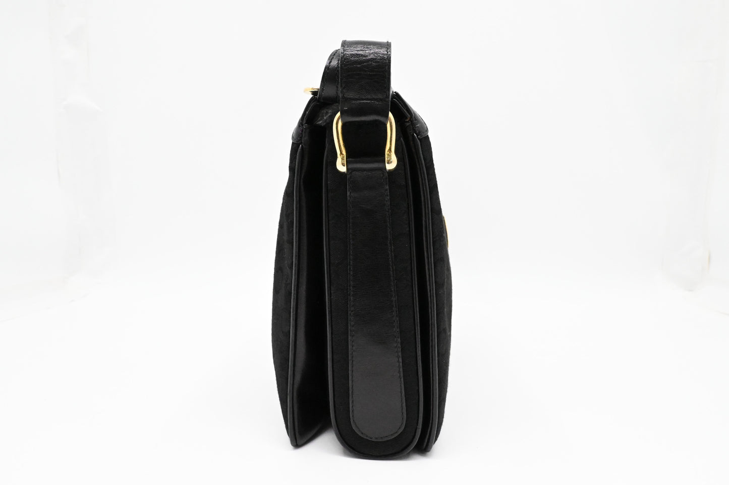 Celine Shoulder Bag in Black Canvas