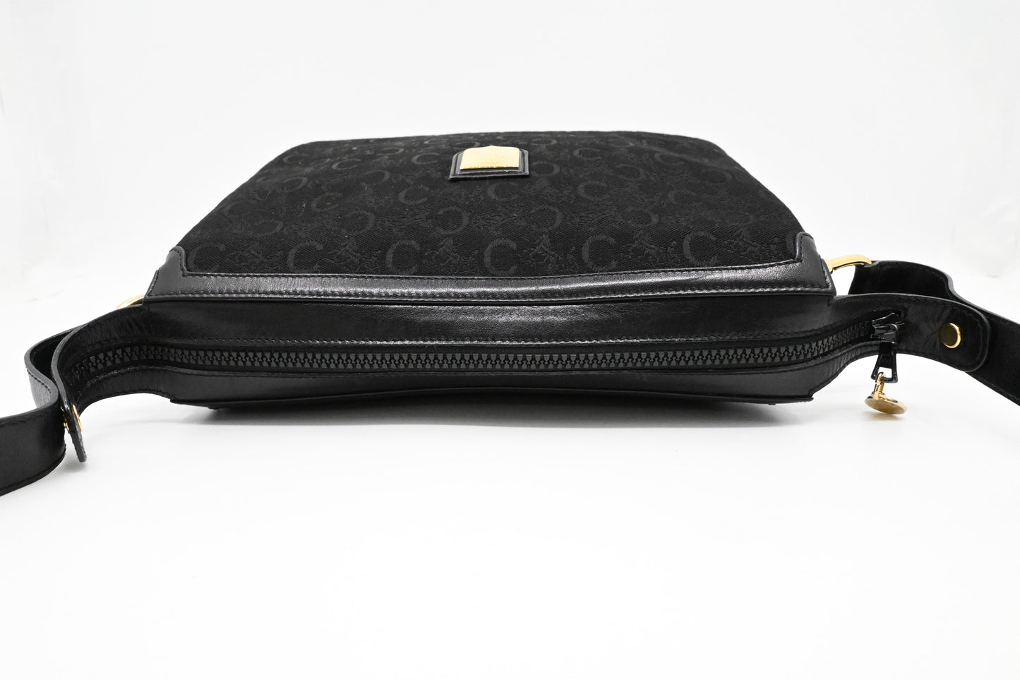 Celine Shoulder Bag in Black Canvas