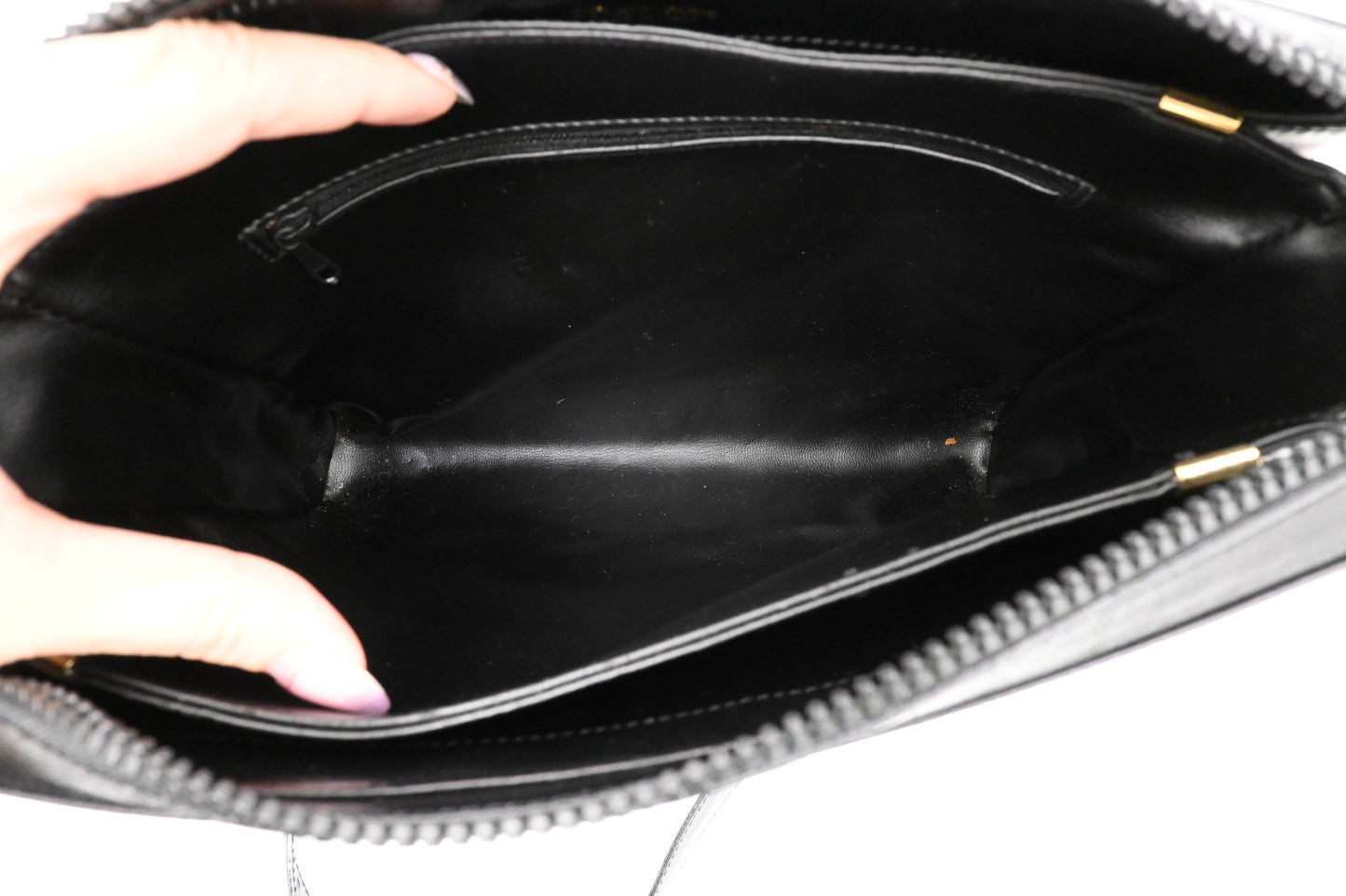 Celine Shoulder Bag in Black Canvas