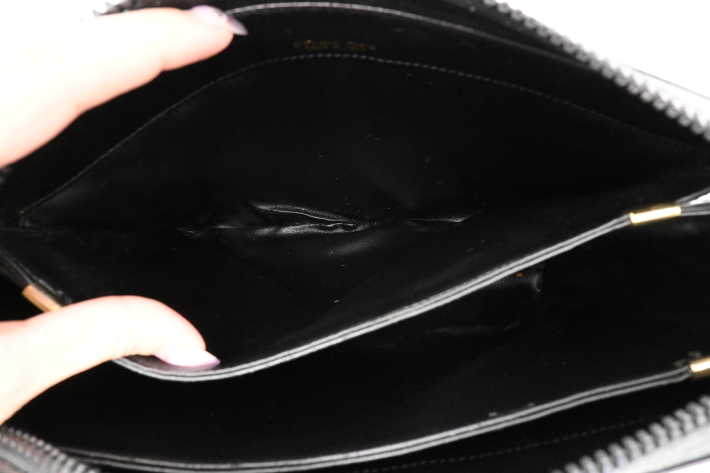 Celine Shoulder Bag in Black Canvas