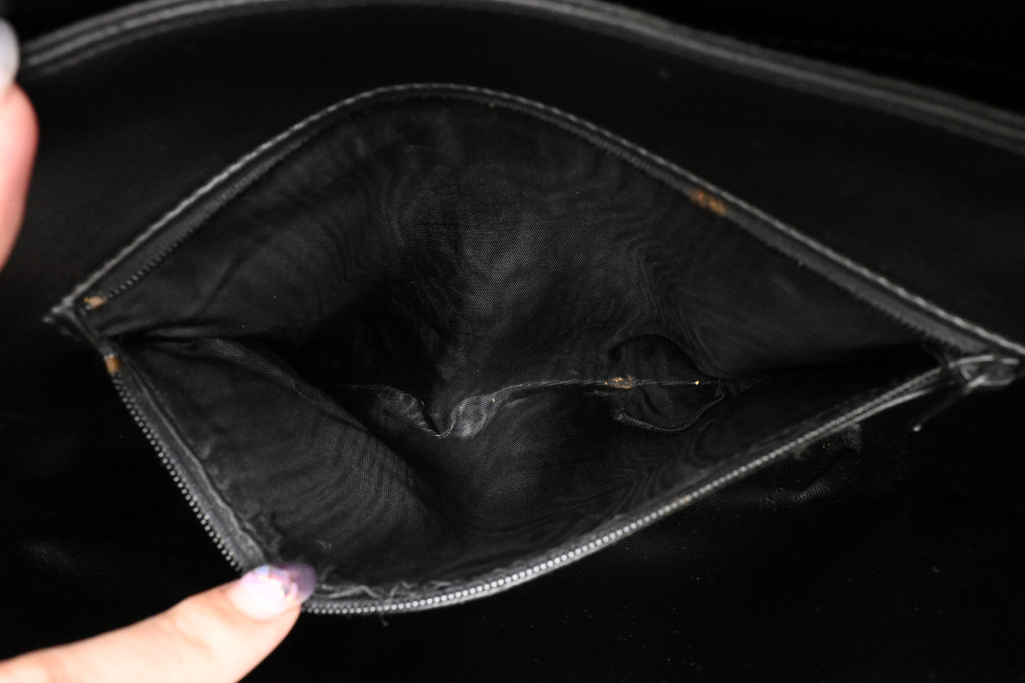 Celine Shoulder Bag in Black Canvas