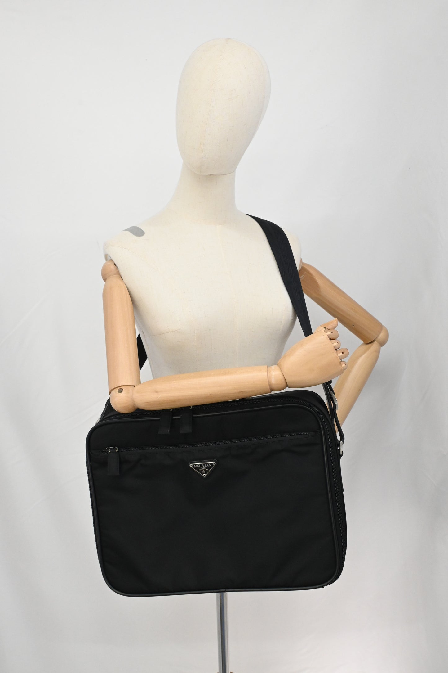 Prada Business Bag in Black Nylon Canvas
