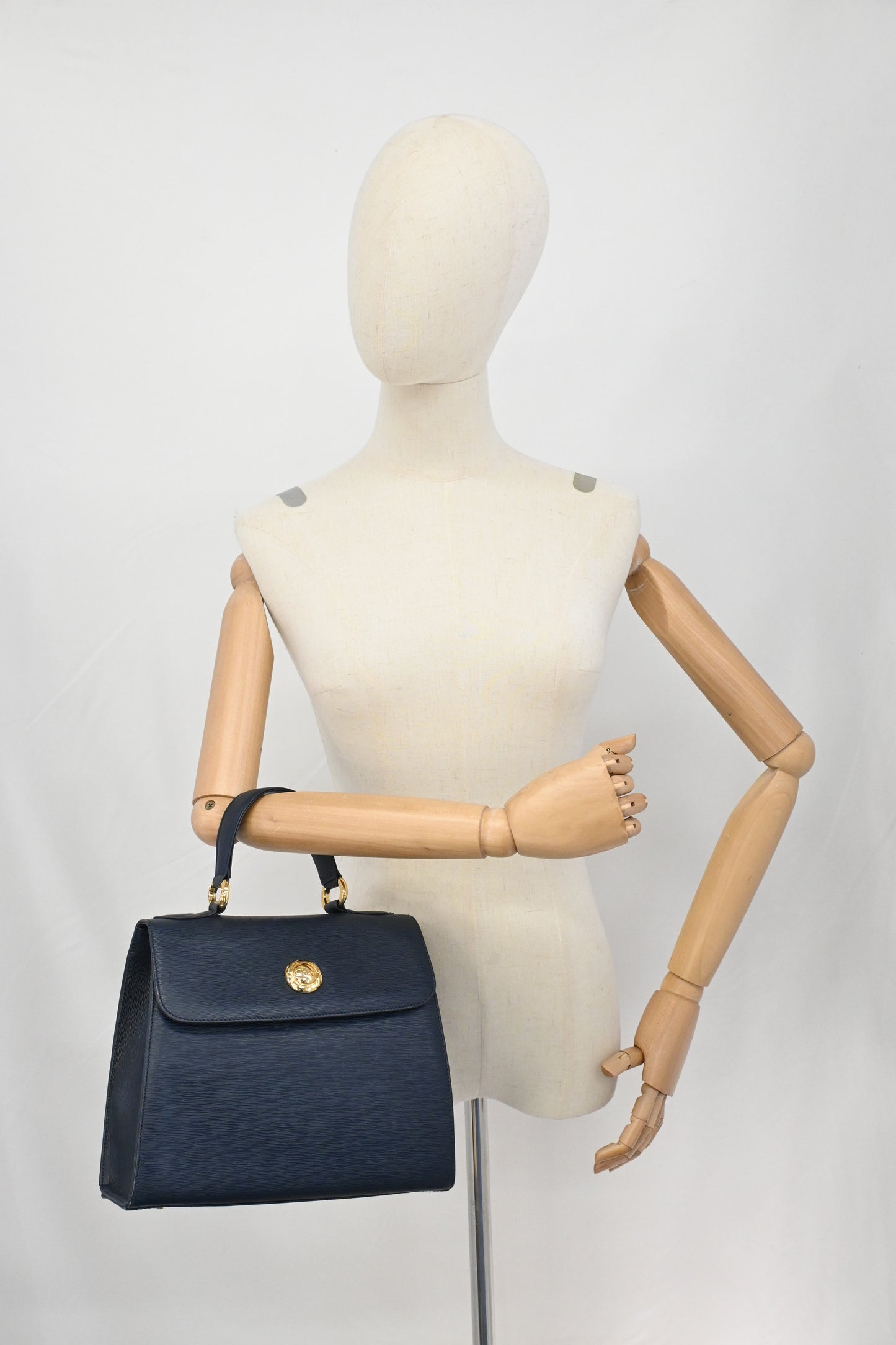 Chloe 2way Bag in Navy Blue Leather