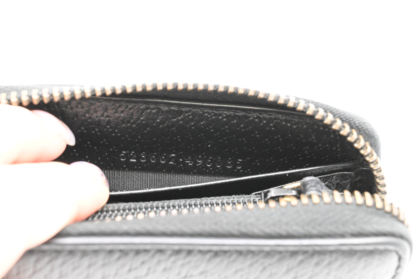 Gucci Long Zippy Bee Wallet in Black Leather