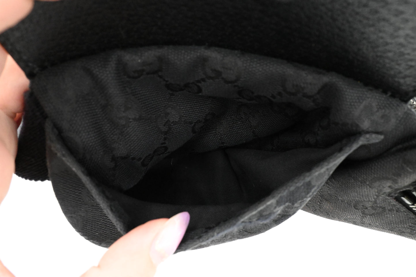 Gucci Bumbag in Black GG Canvas
