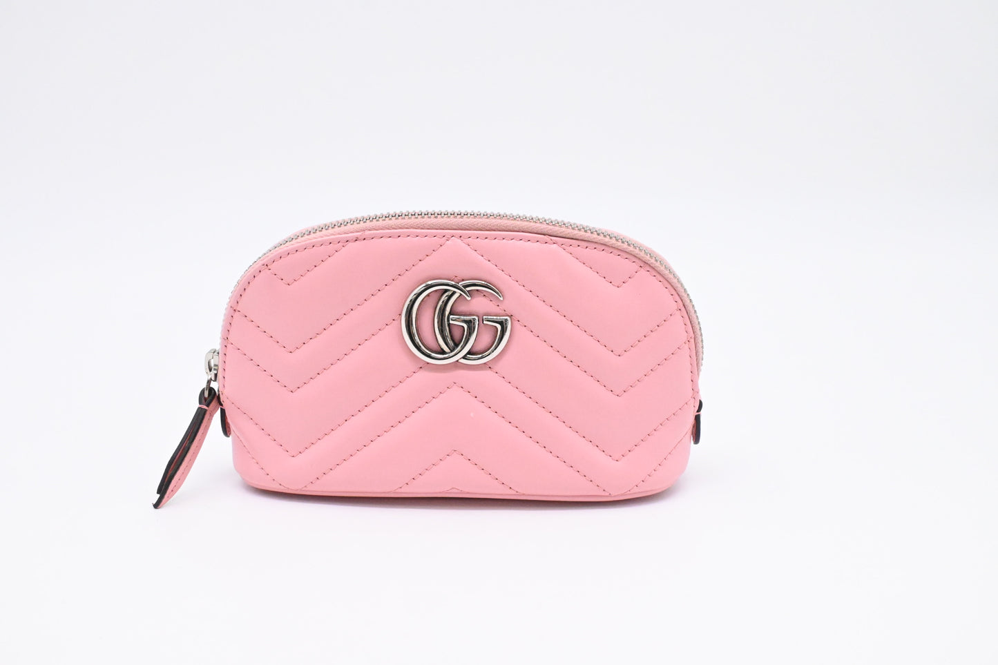 Gucci GG Marmont Key Pouch in Pink Leather