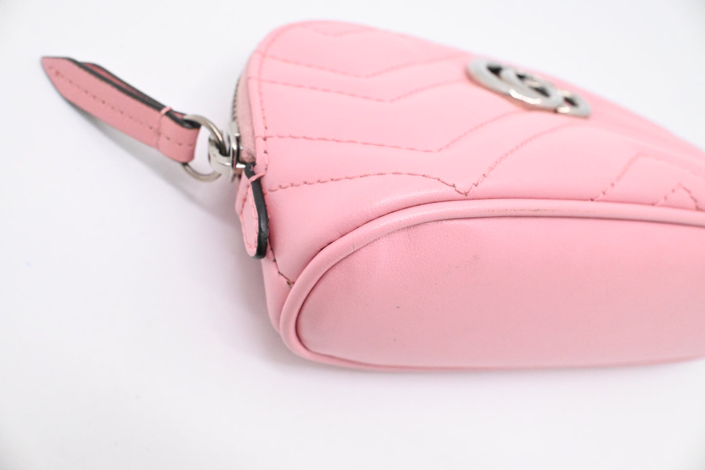 Gucci GG Marmont Key Pouch in Pink Leather