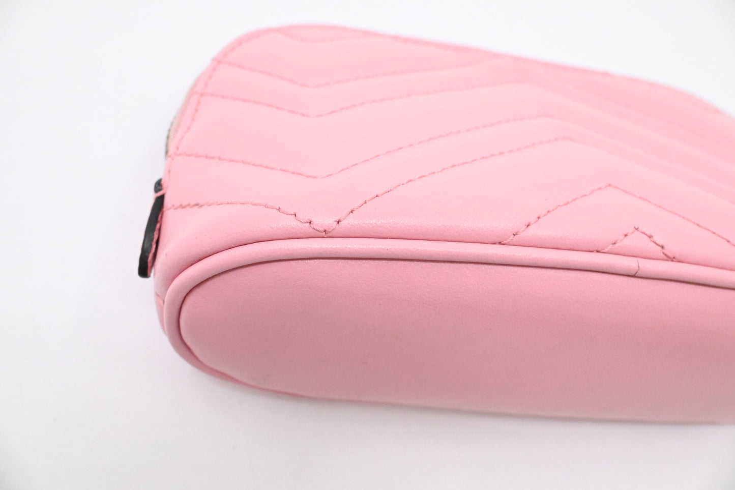 Gucci GG Marmont Key Pouch in Pink Leather