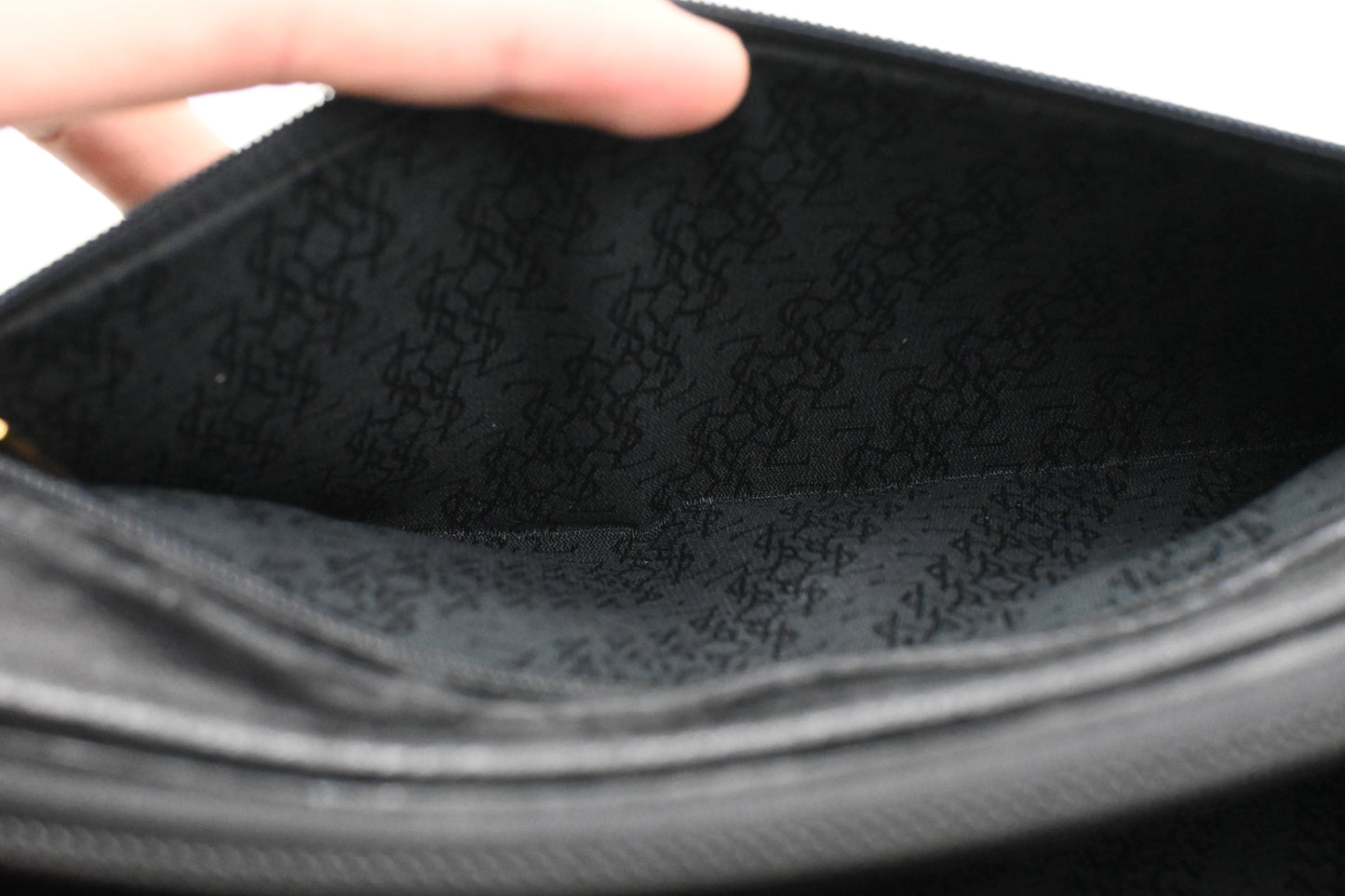 YSL Saint Laurent Clutch in Black Leather