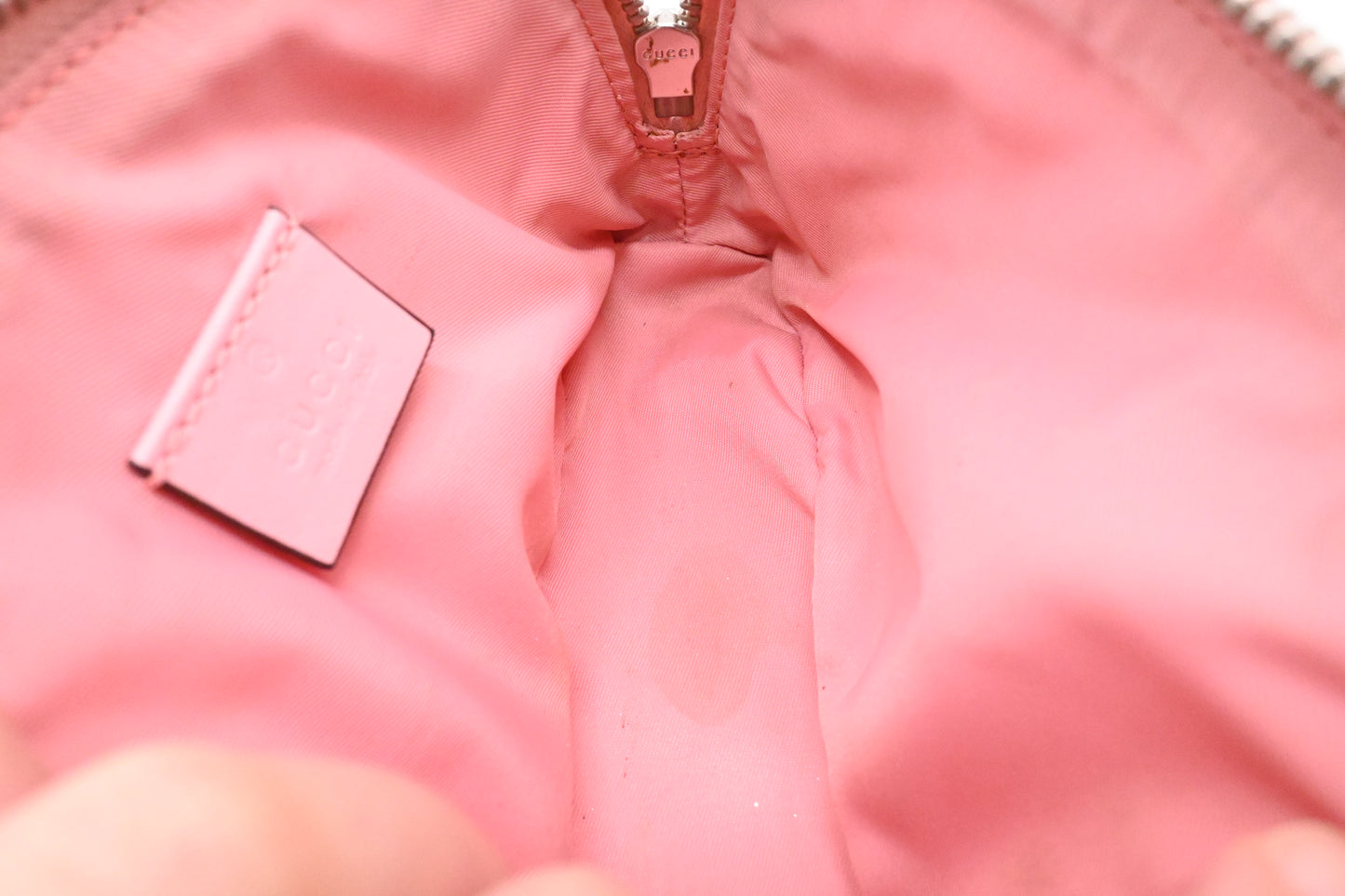Gucci GG Marmont Key Pouch in Pink Leather