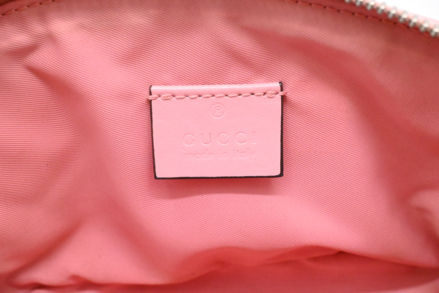 Gucci GG Marmont Key Pouch in Pink Leather