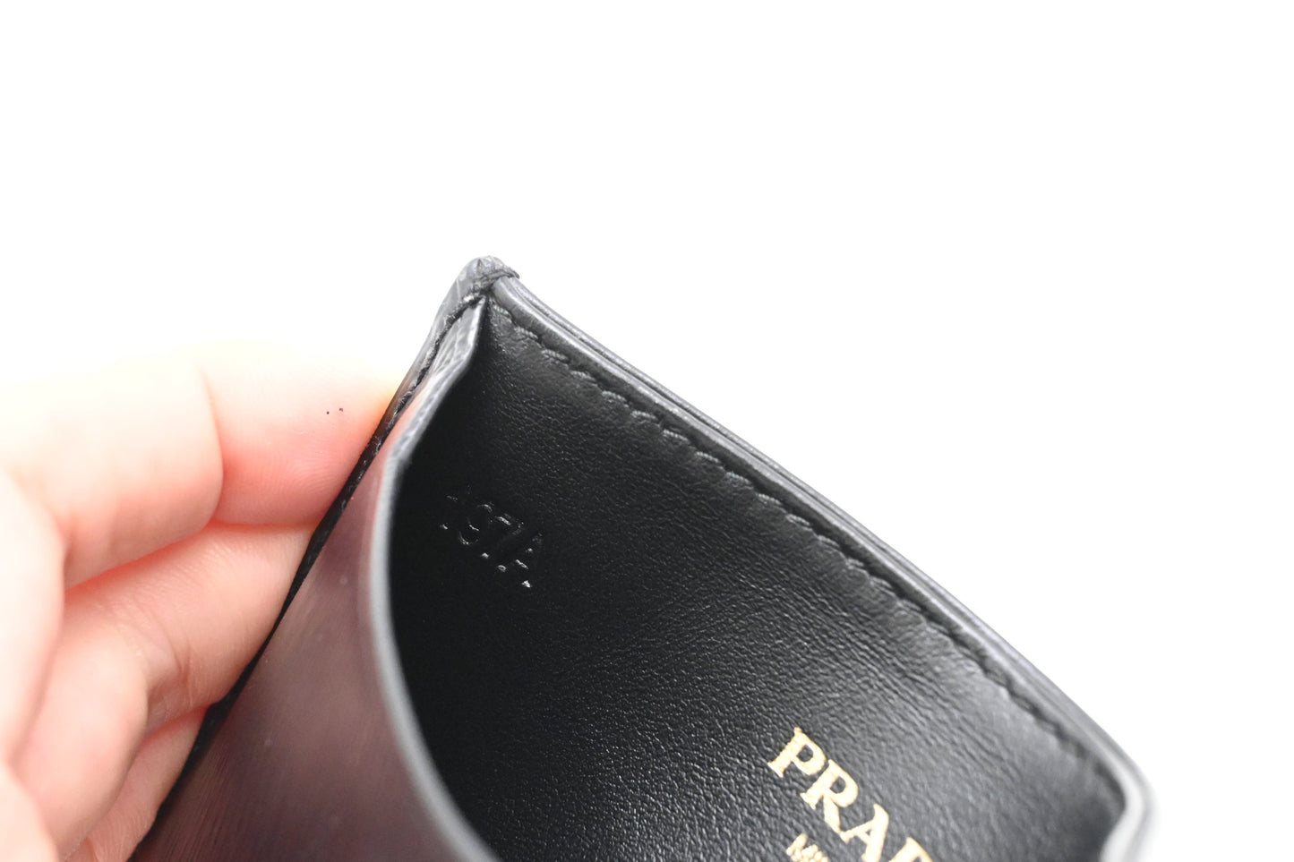 Prada Card Holder in Black Leather