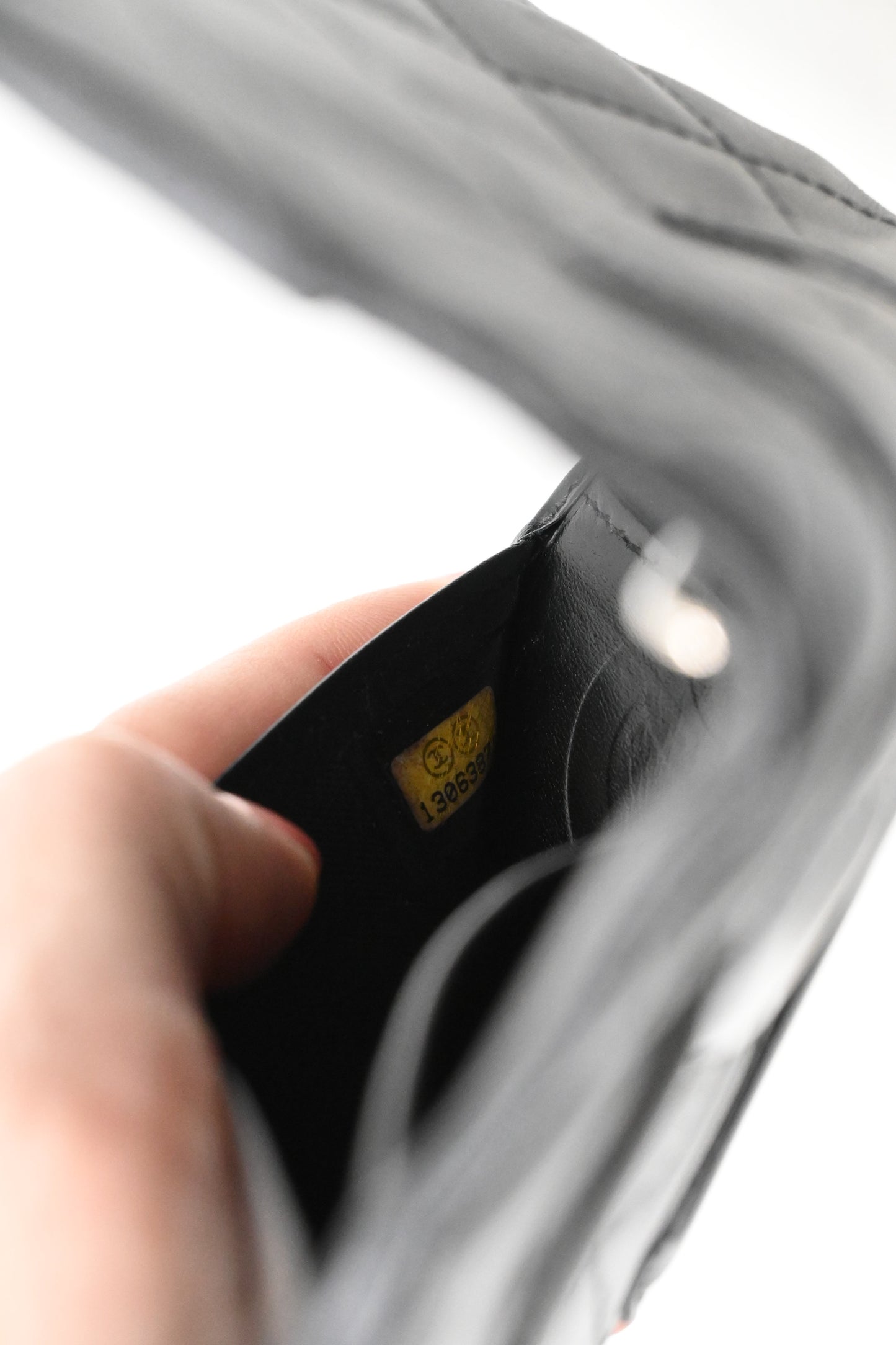 Chanel Cambon Passport Case in Black Leather