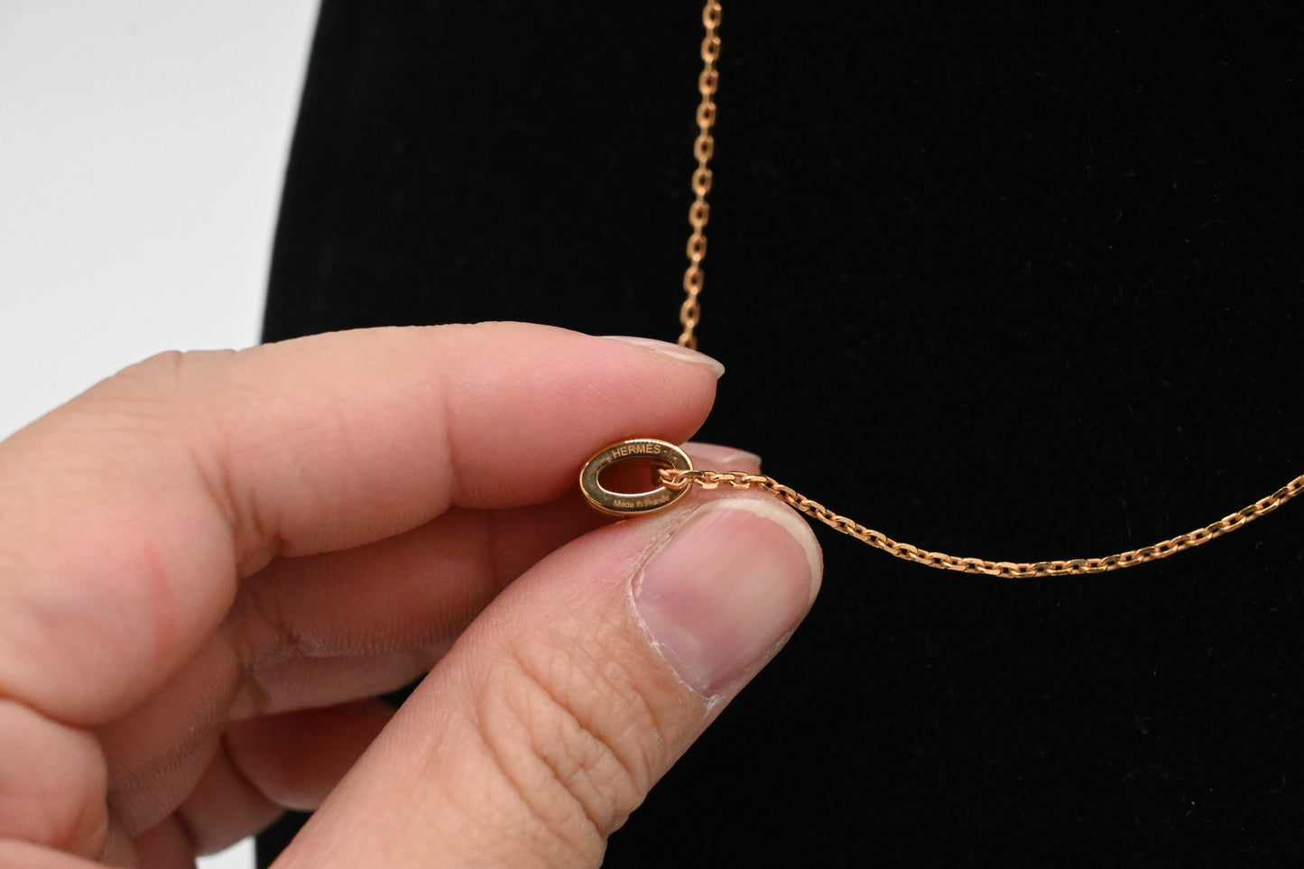 Hermes Mini Pop H Necklace Pink