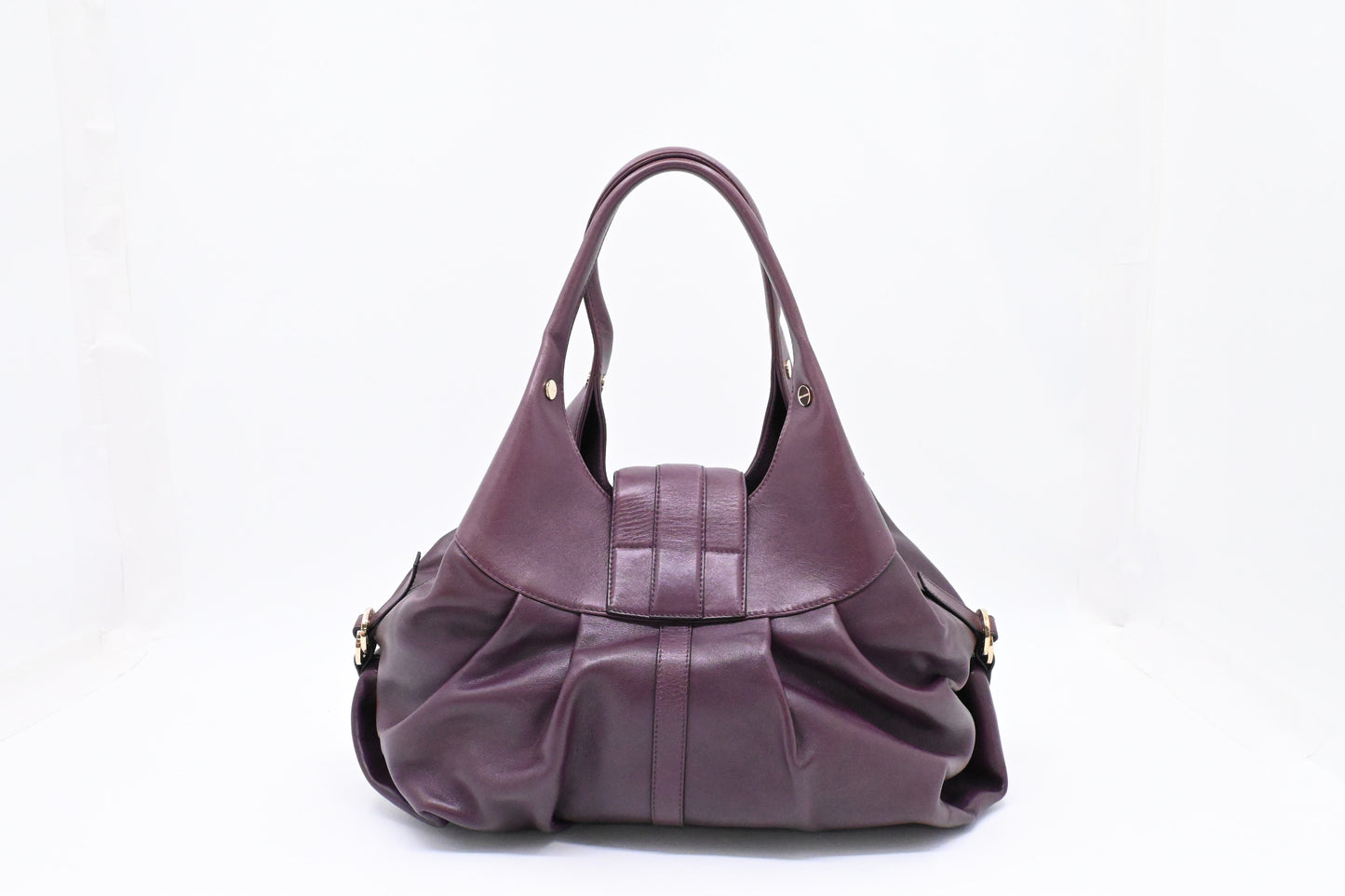 Bvlgari Chandra Shoulder Bag in Purple Leather