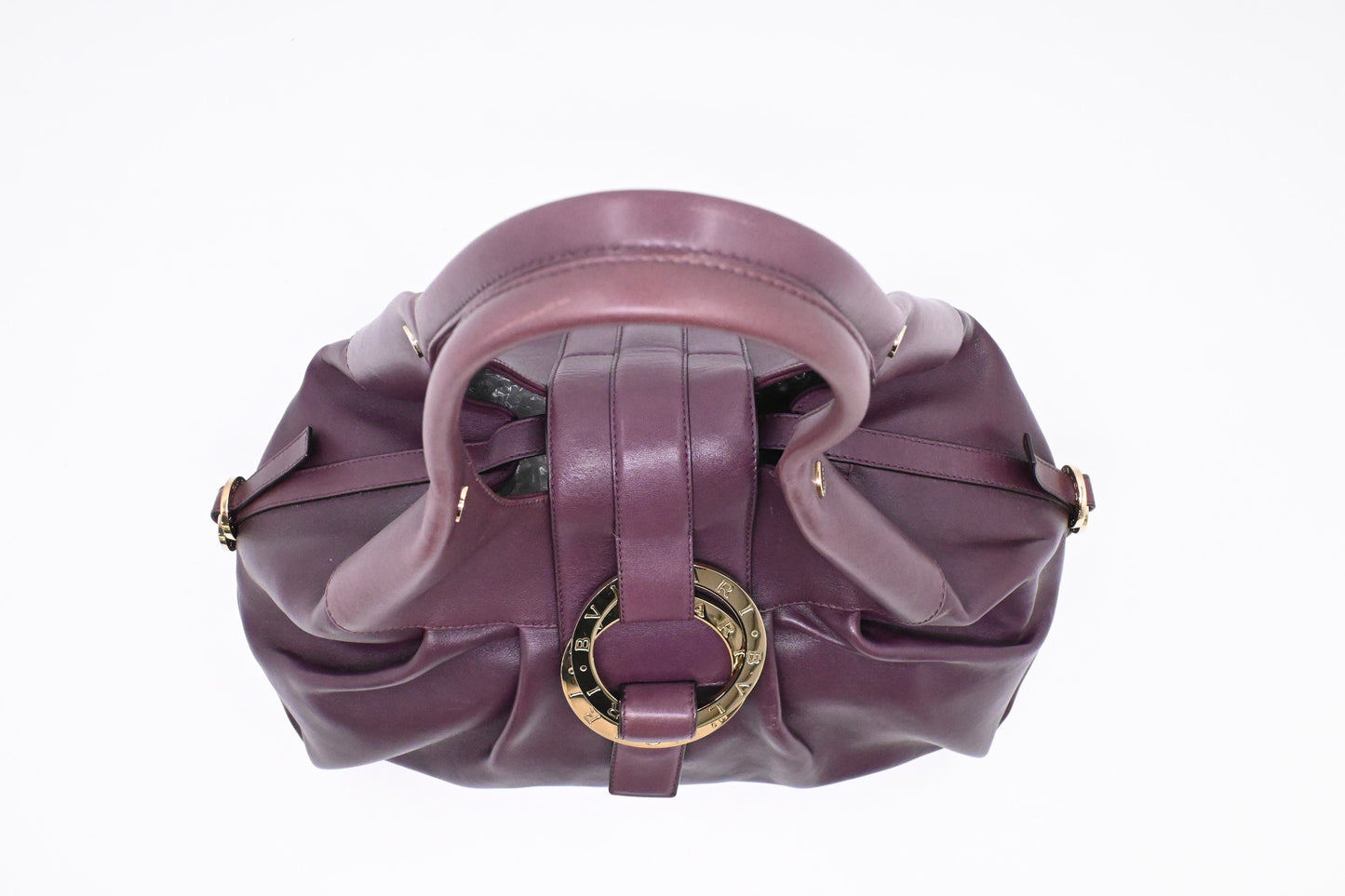 Bvlgari Chandra Shoulder Bag in Purple Leather